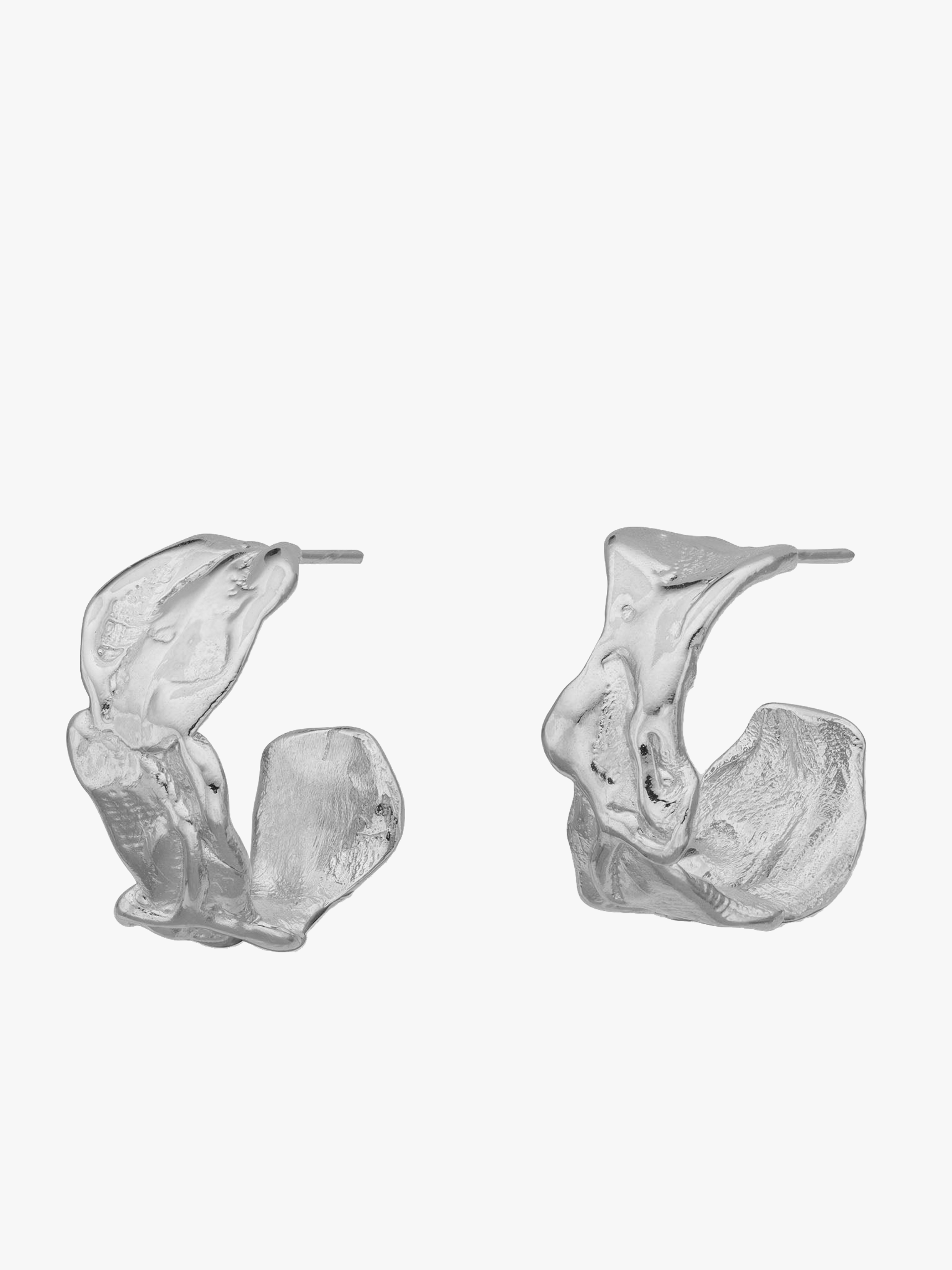 Vacation Hoop Earrings Silver made by Eva Remenyi