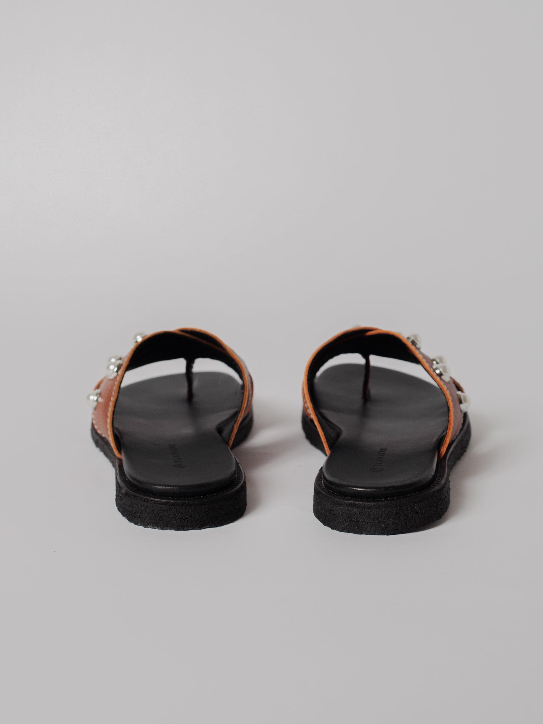 THE METTE BROWN ECO LEATHER WITH PEARLS made by Blankens