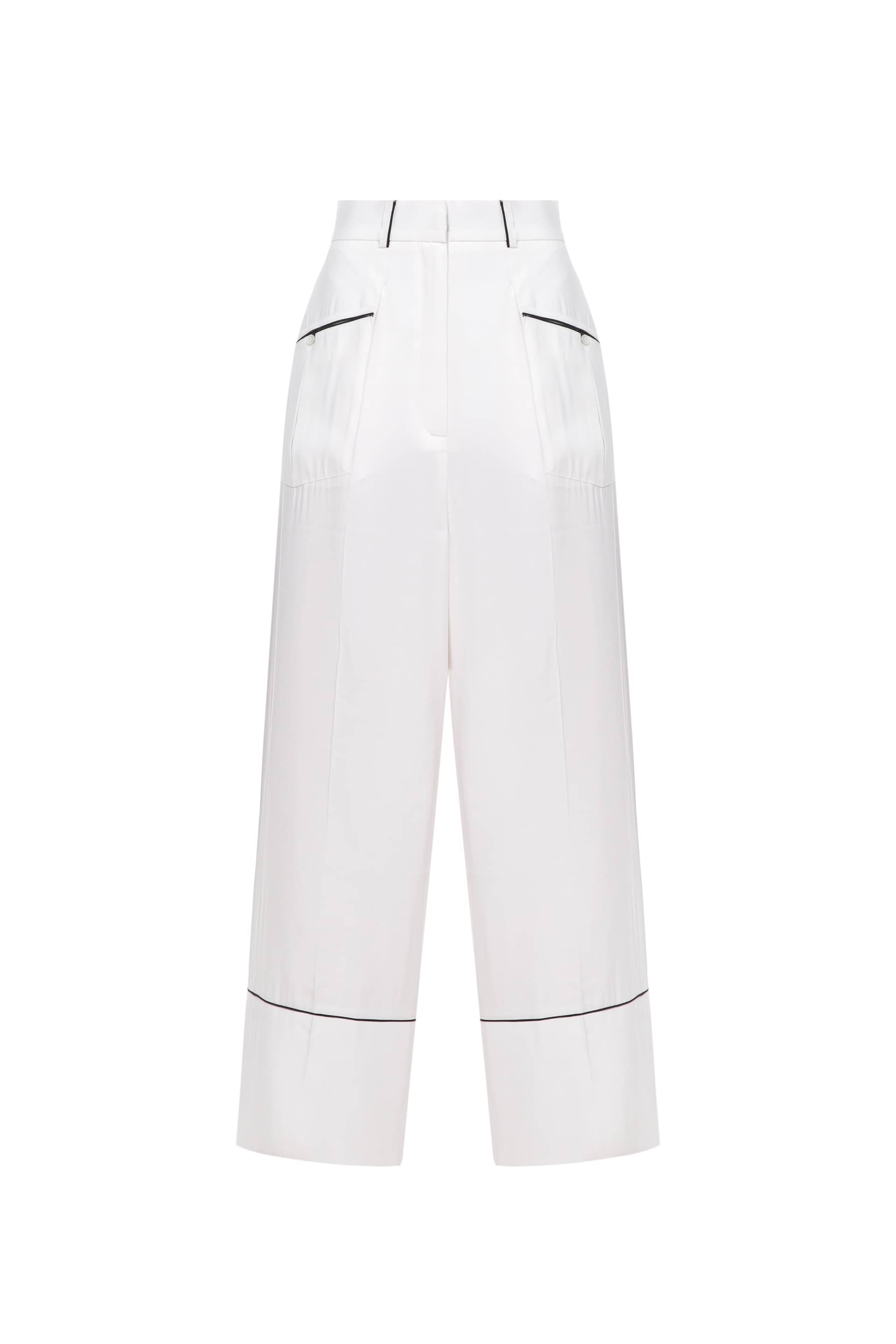 Pajama pants with black piping made by A.M.G