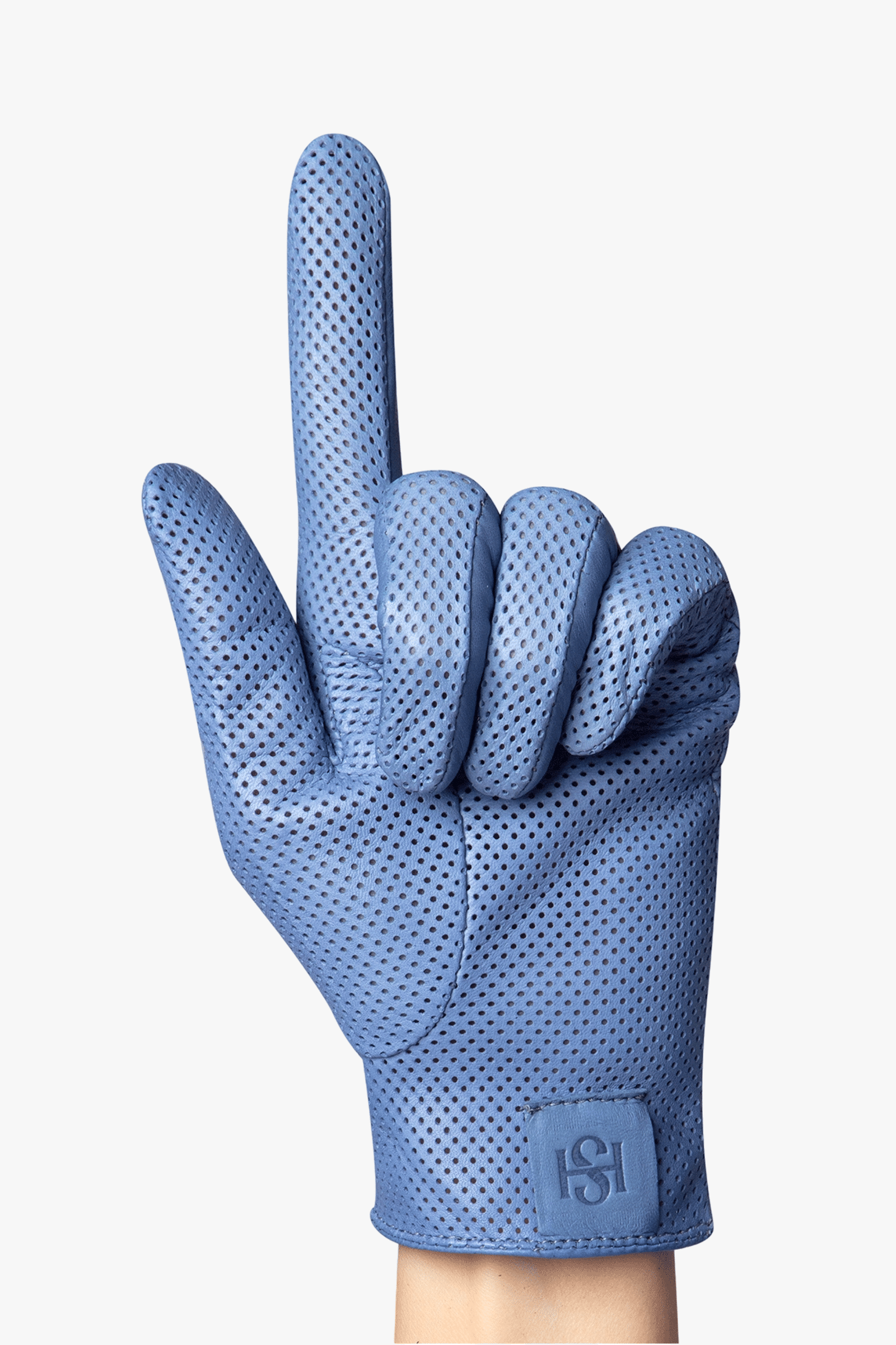 Statement Perforated Blue made by Handsome Stockholm