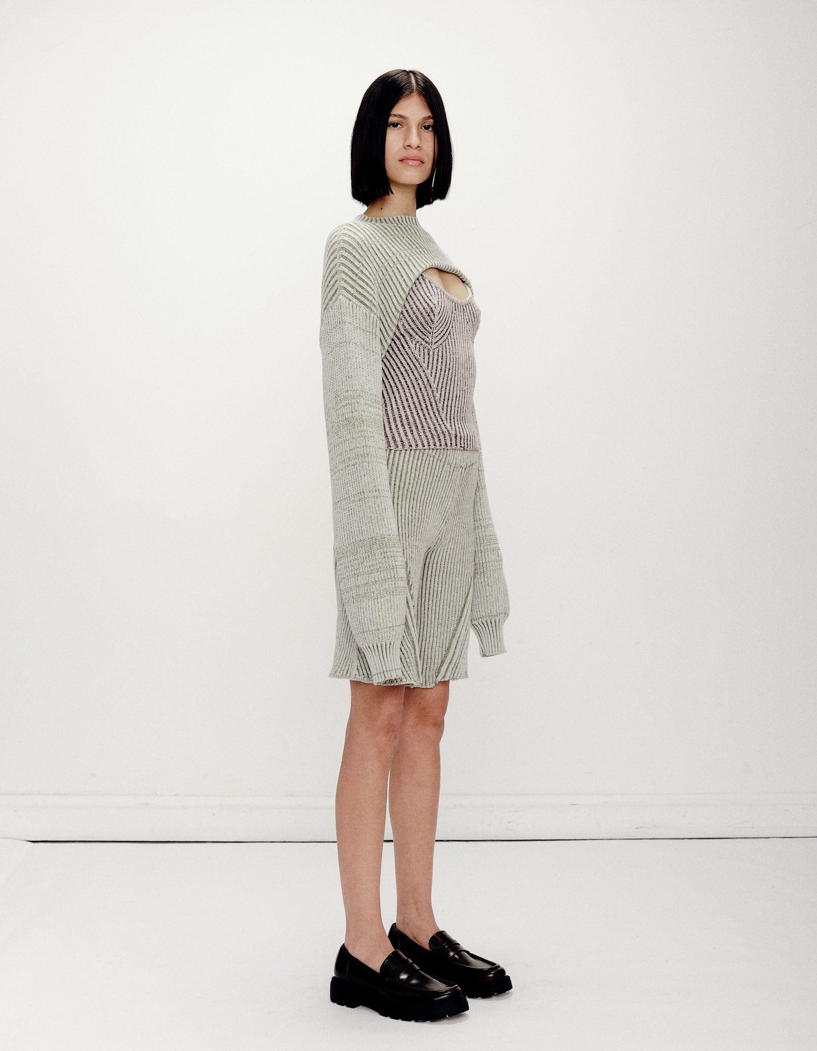 Turritella Shrug Ivory Green made by Peregrina