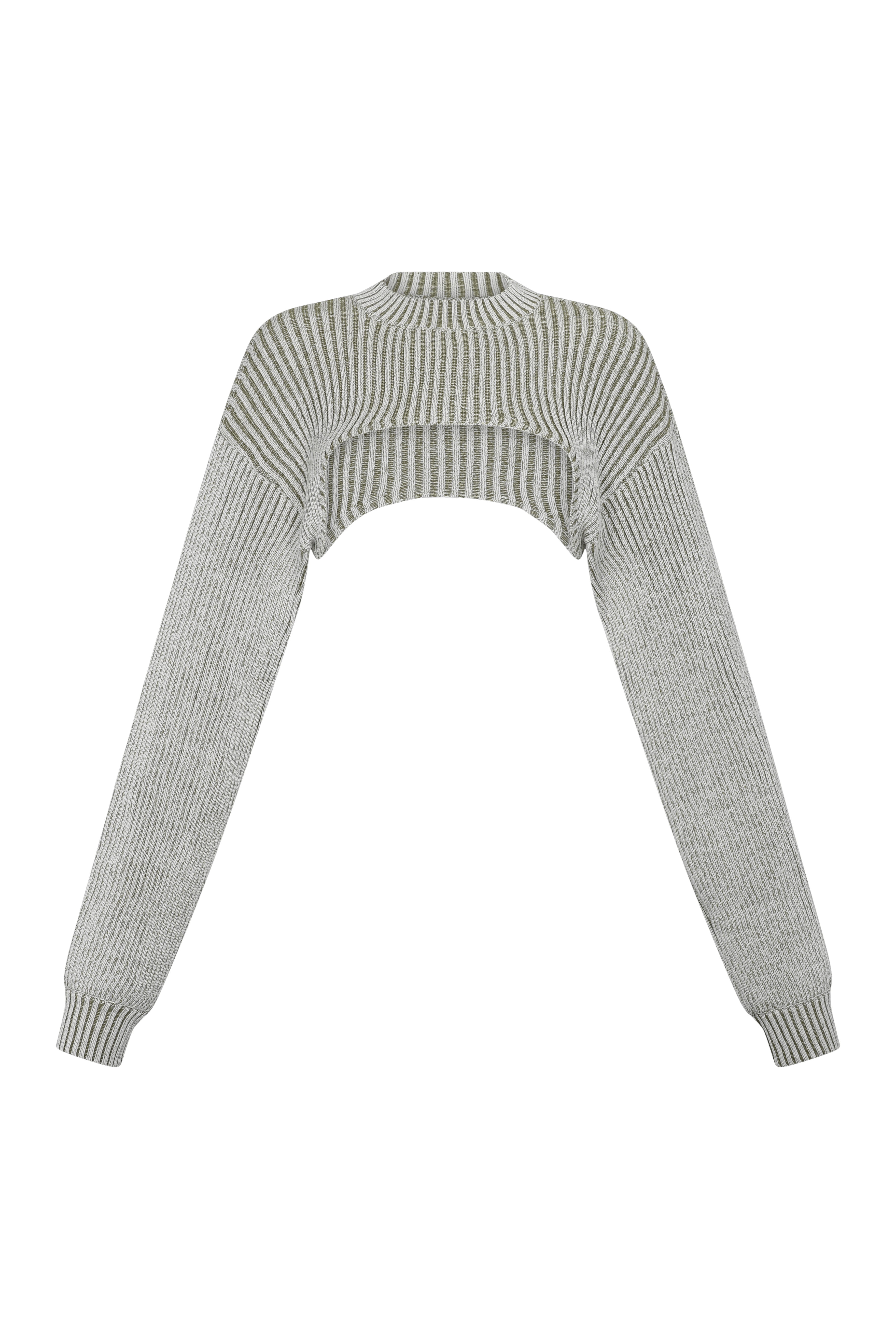 Turritella Shrug Ivory Green made by Peregrina