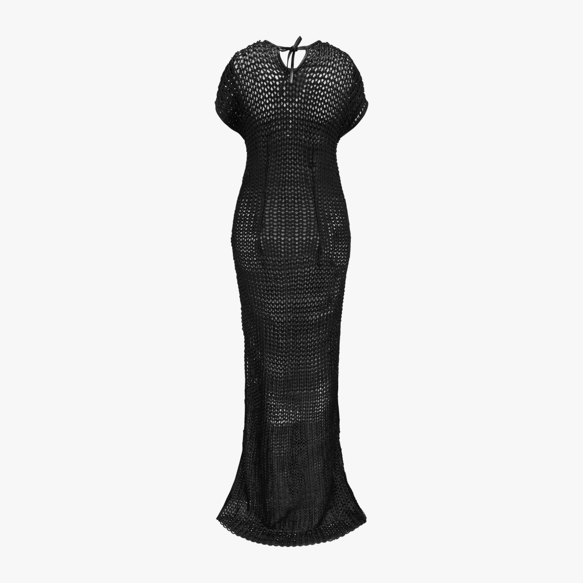 Long Braided Dress In Black made by YAVORSKA