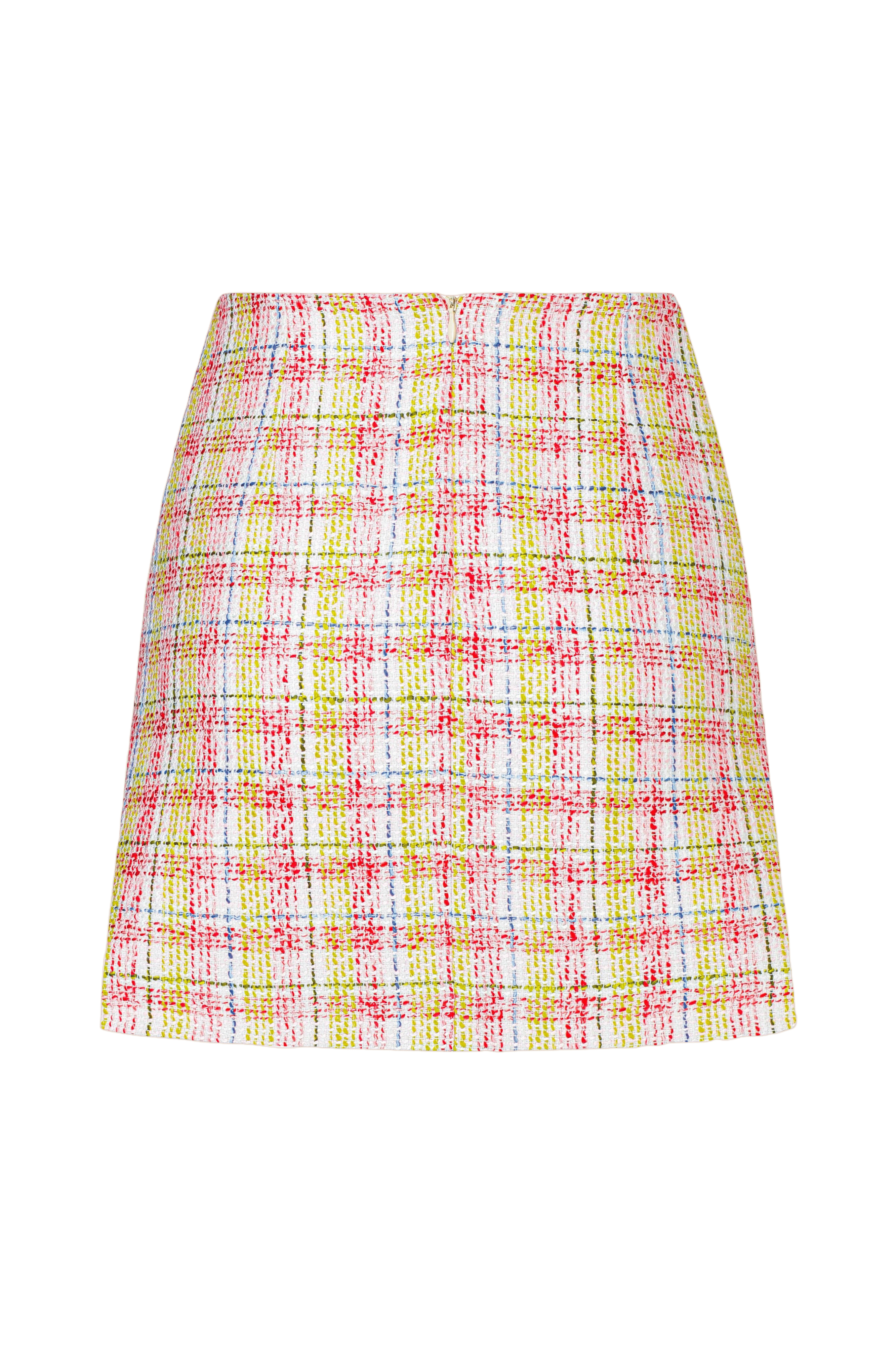 Irma Cotton Tweed A-Line Skirt in Pink made by Nazli Ceren