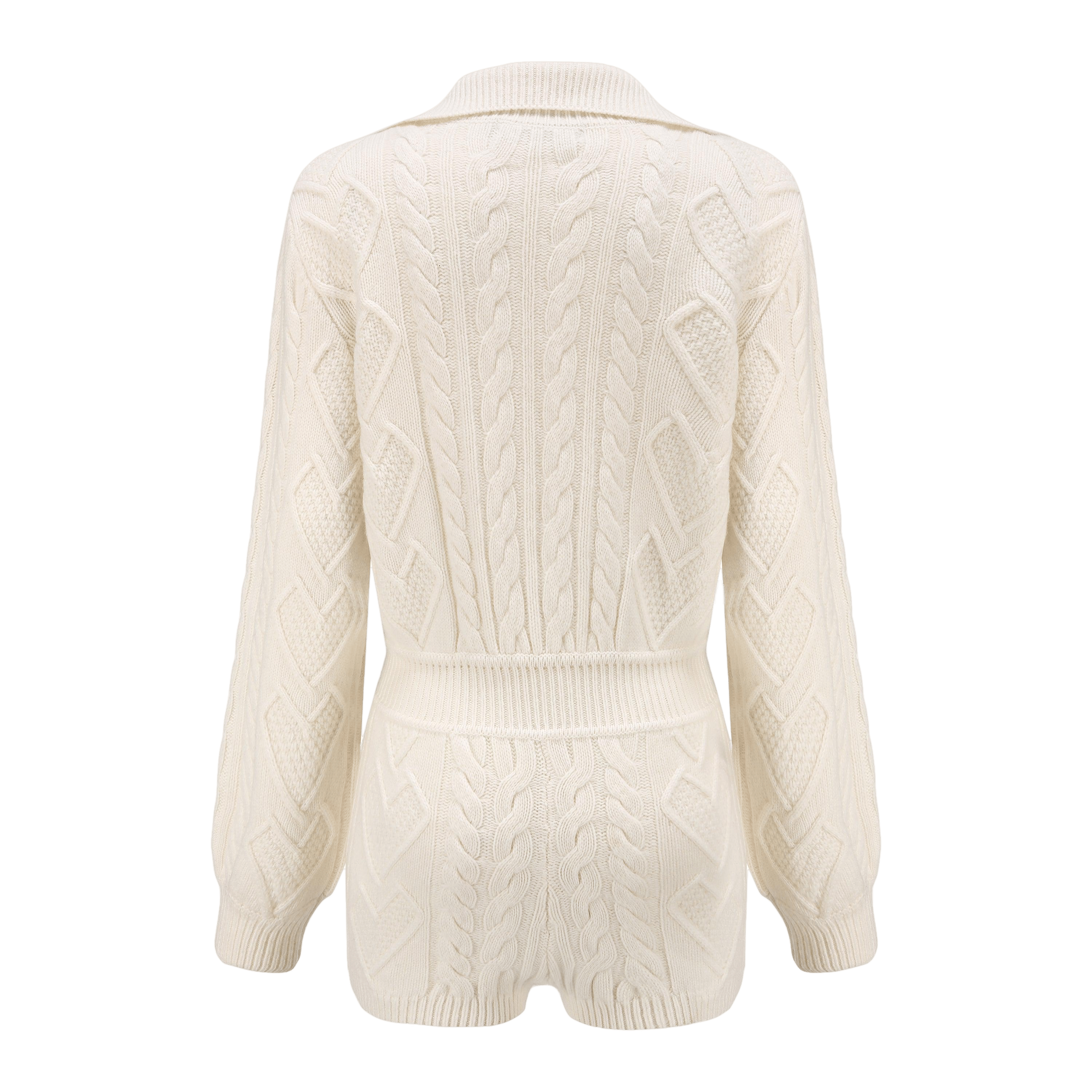 Zuri White Wool Romper (Final Sale) made by Nana Jacqueline