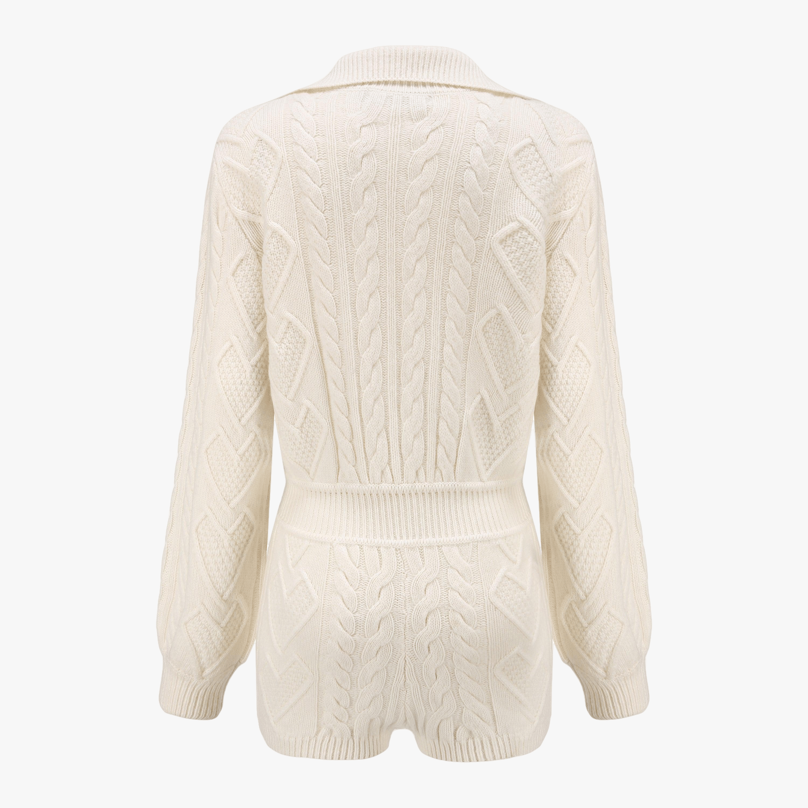 Zuri White Wool Romper (Final Sale) made by Nana Jacqueline