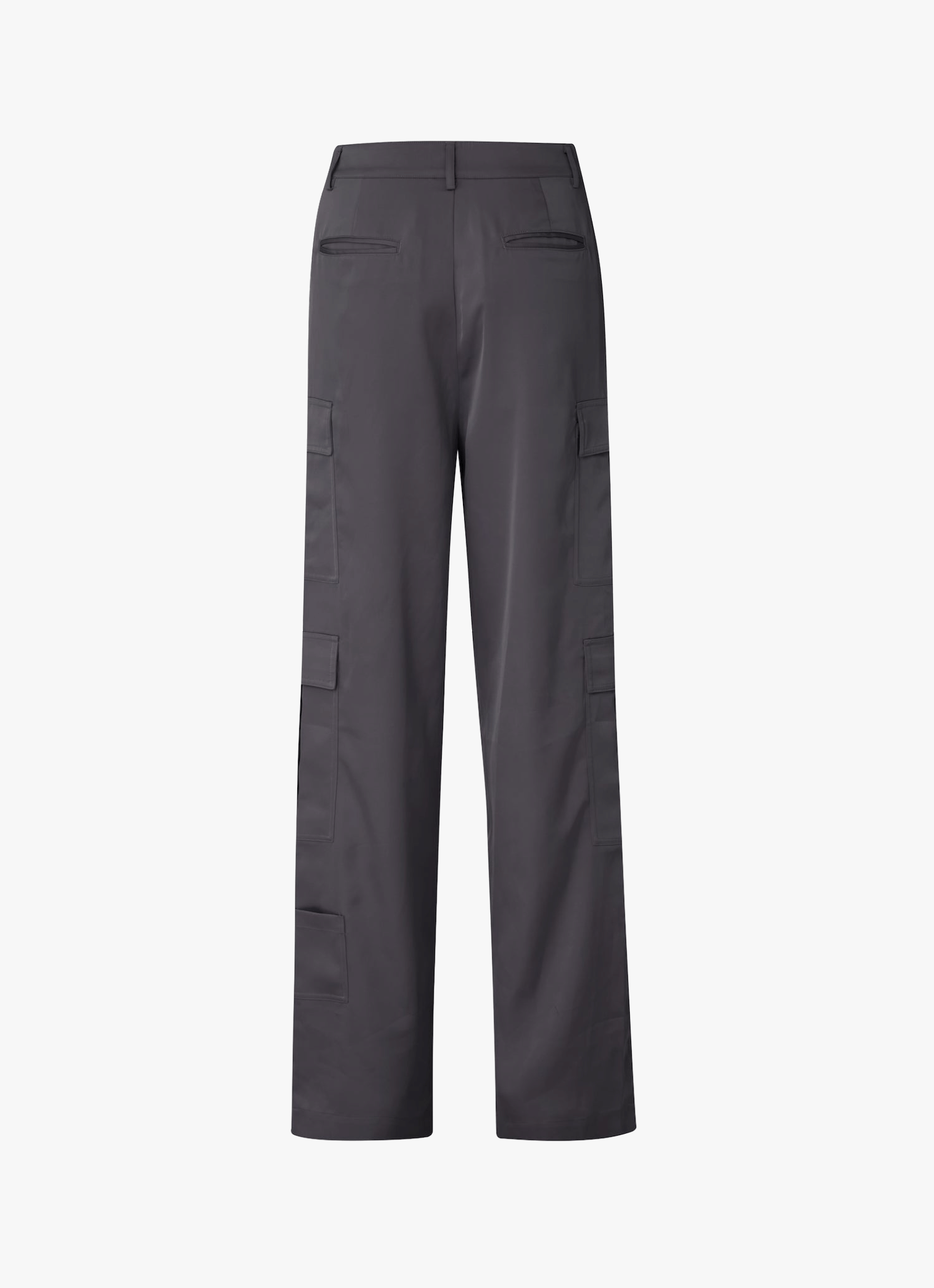 Satin Cargo Pants Grey made by CLOEYS