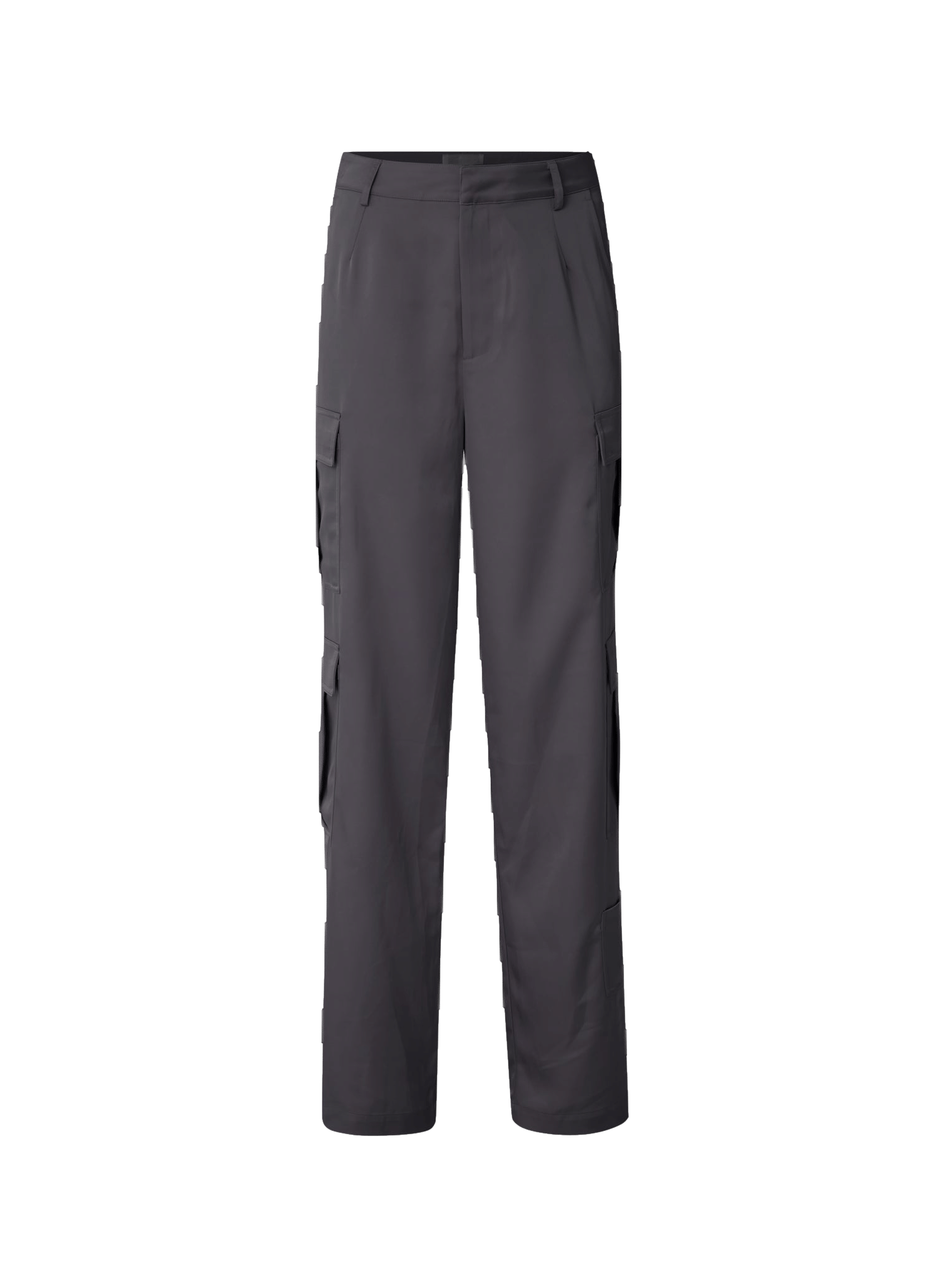 Satin Cargo Pants Grey made by CLOEYS