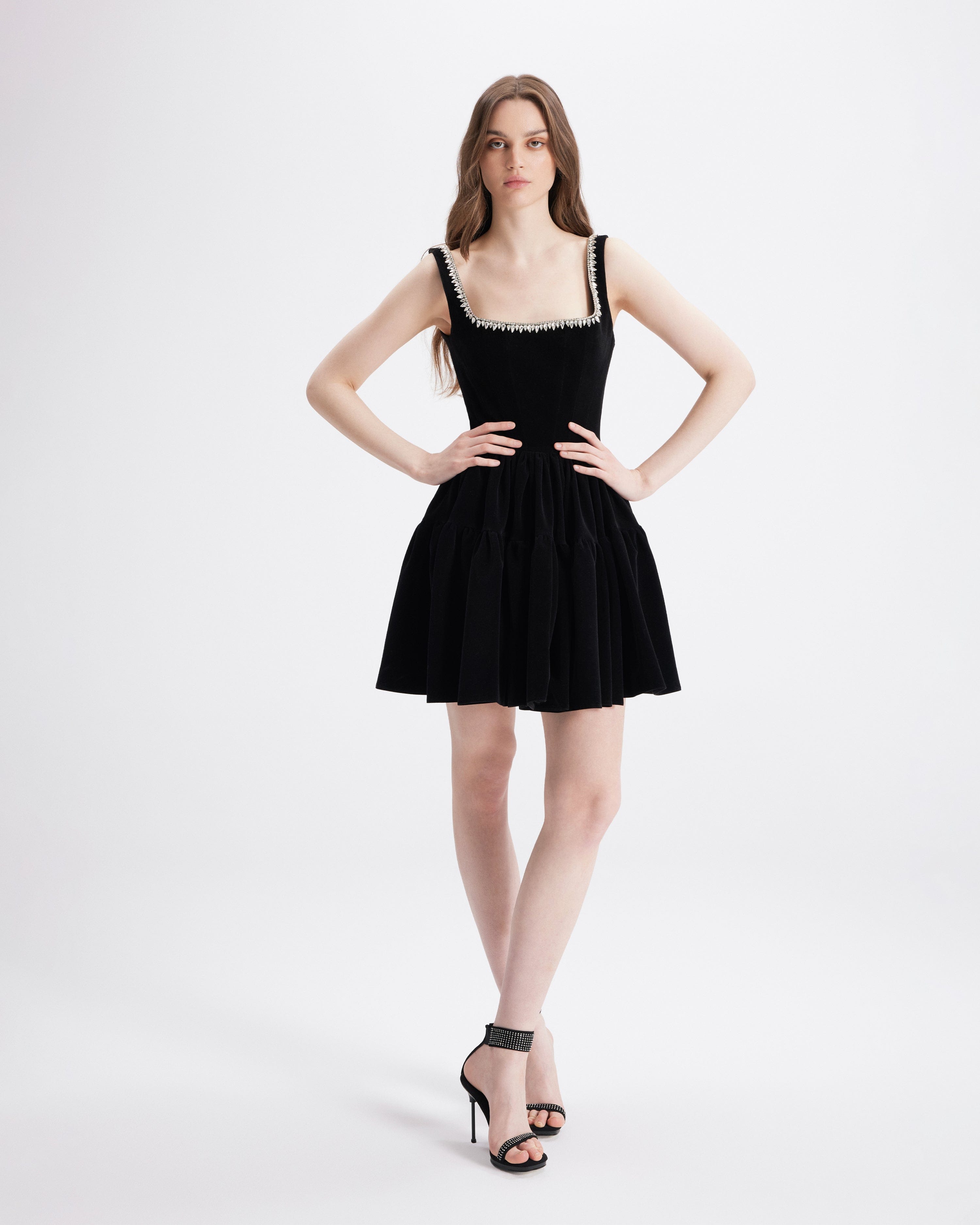 Bliss Velvet Mini Dress made by Gigii's