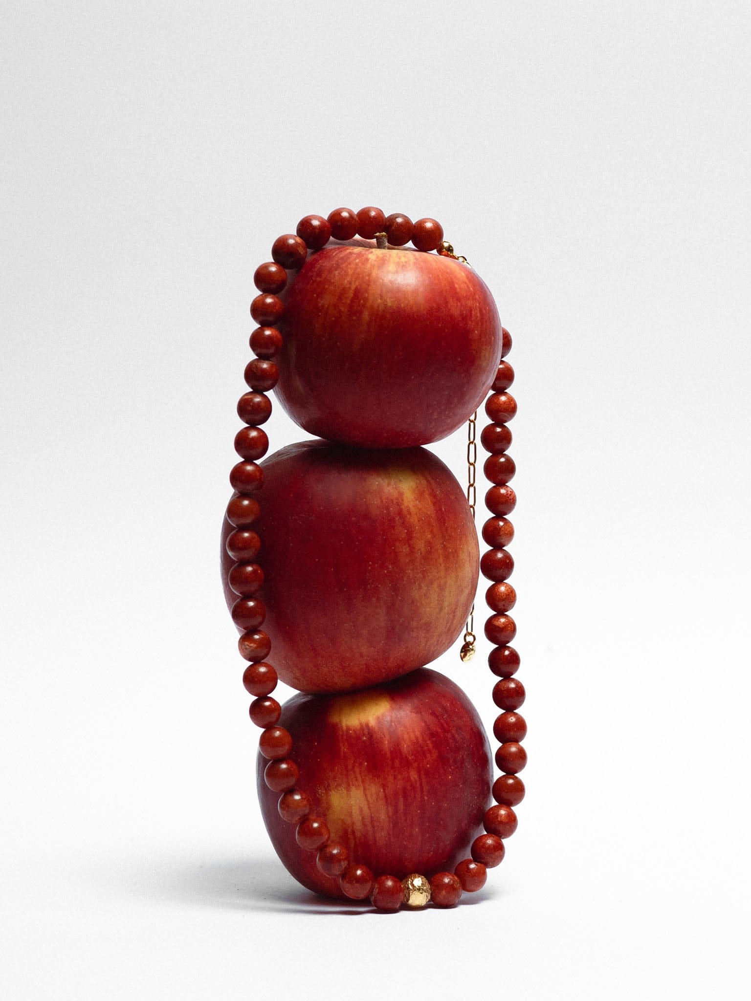 Coral Fireball Necklace made by Eva Remenyi