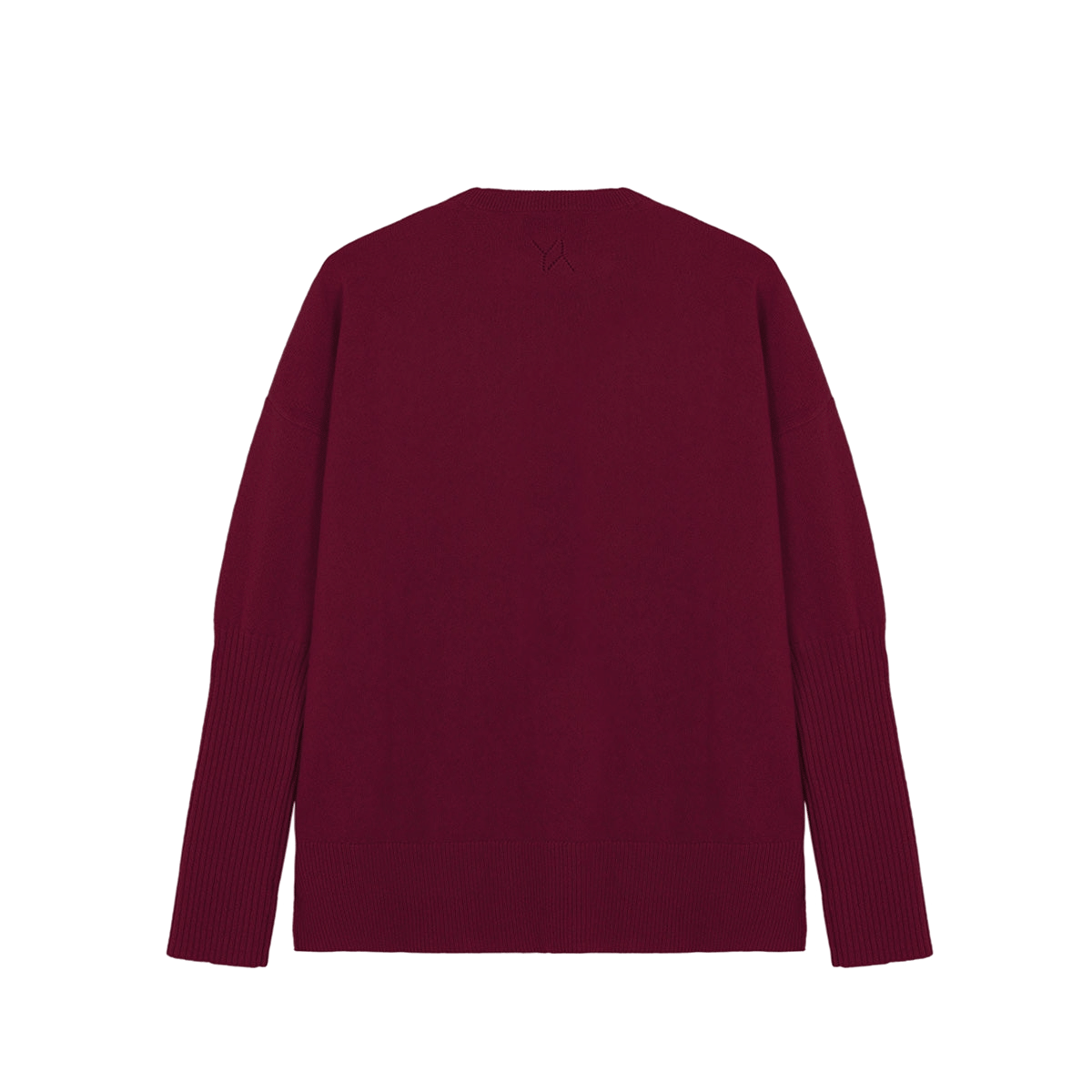Boxy Sweater With YY Logo Bordeaux made by YLIANA YEPEZ