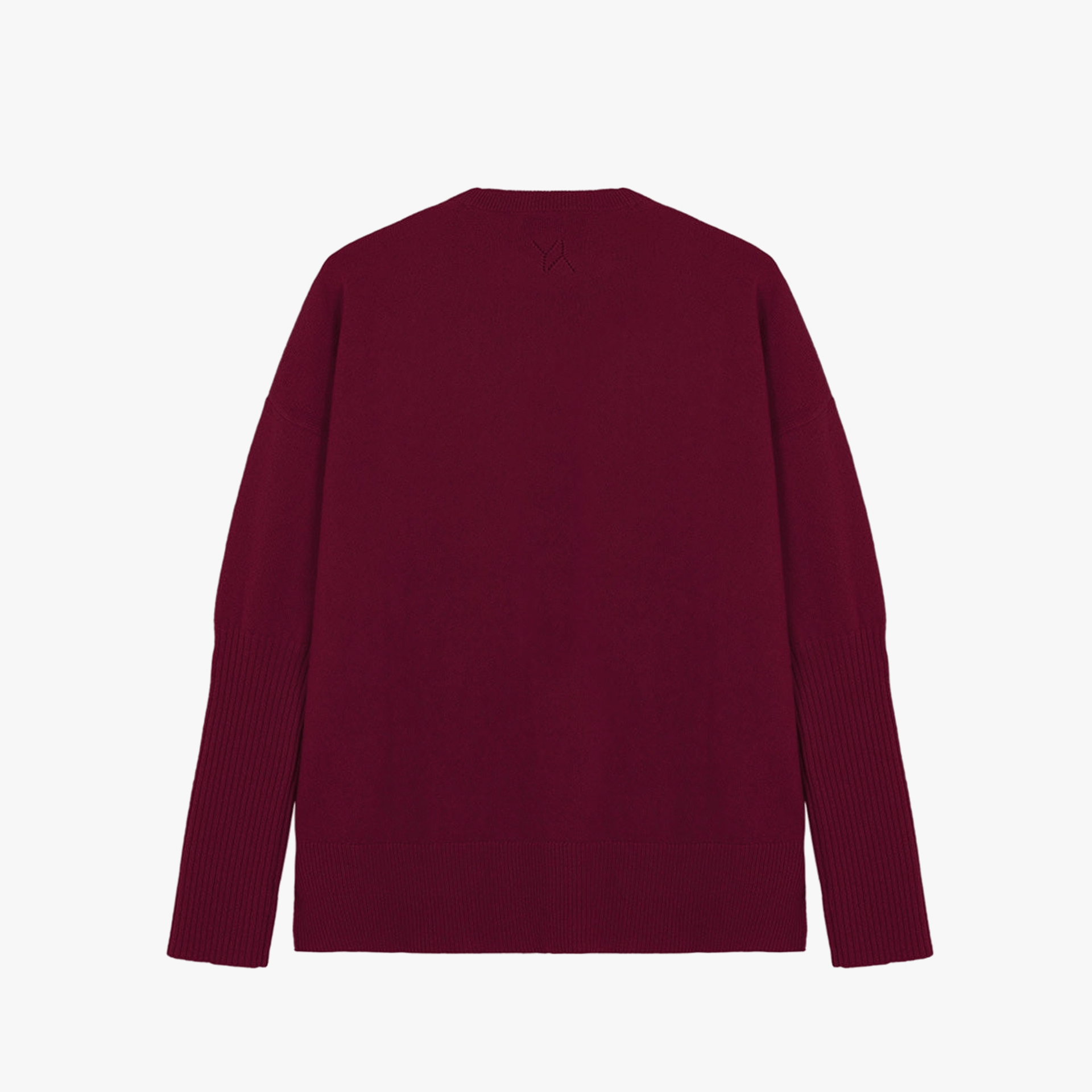 Boxy Sweater With YY Logo Bordeaux made by YLIANA YEPEZ