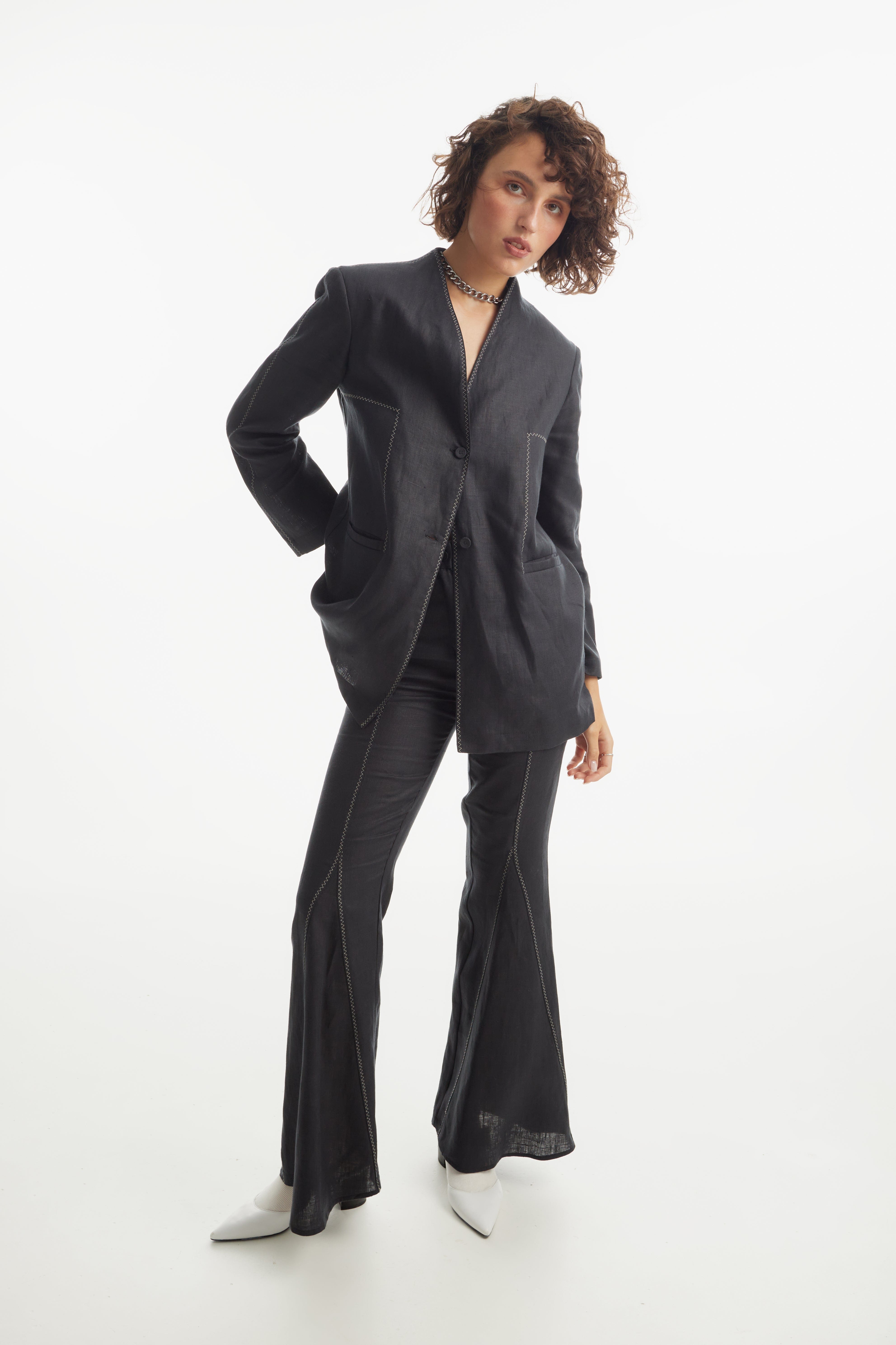 Single-breasted oversized BLAZER made by Tamar Keburia