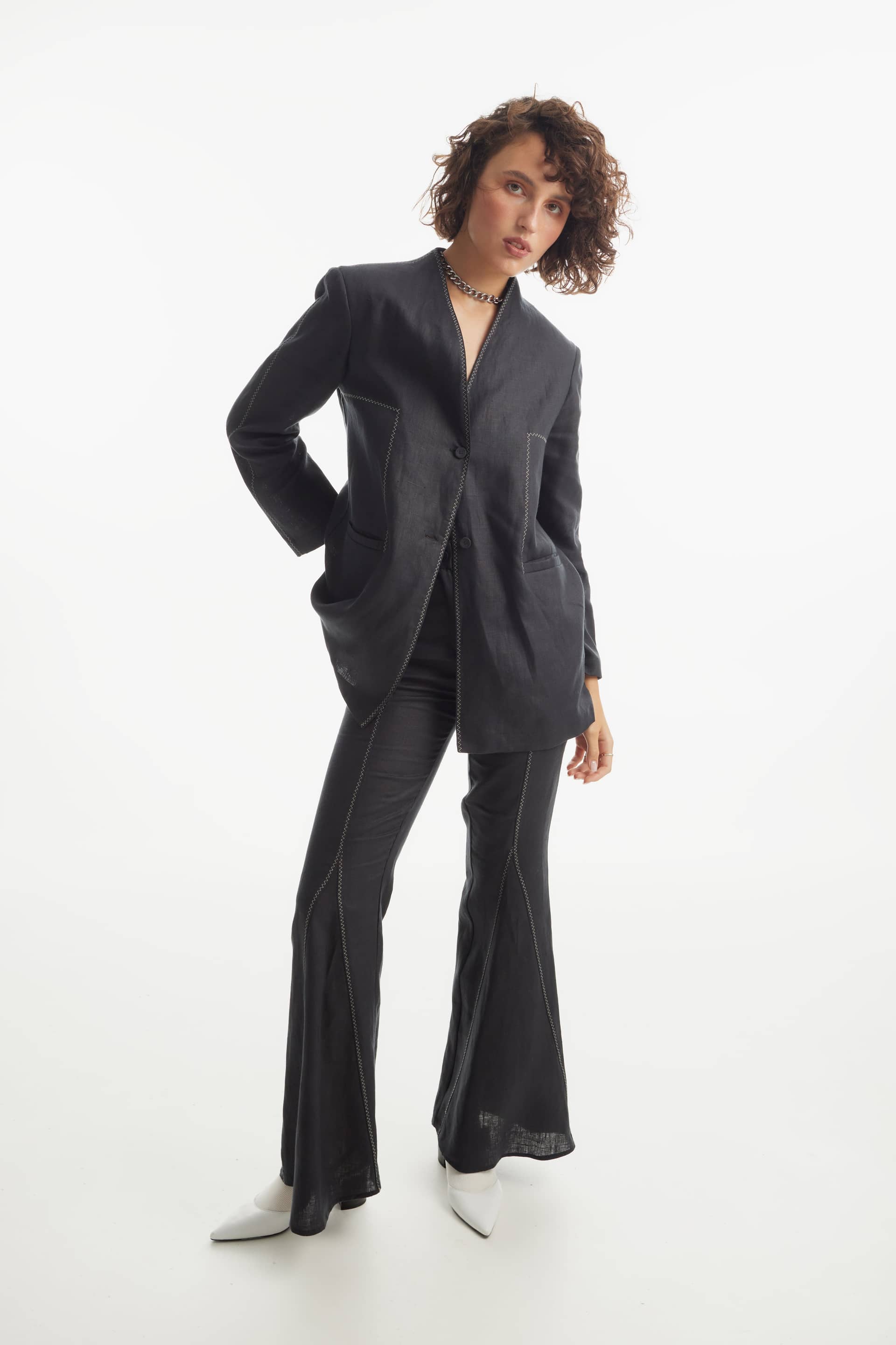 Single-breasted oversized BLAZER made by Tamar Keburia