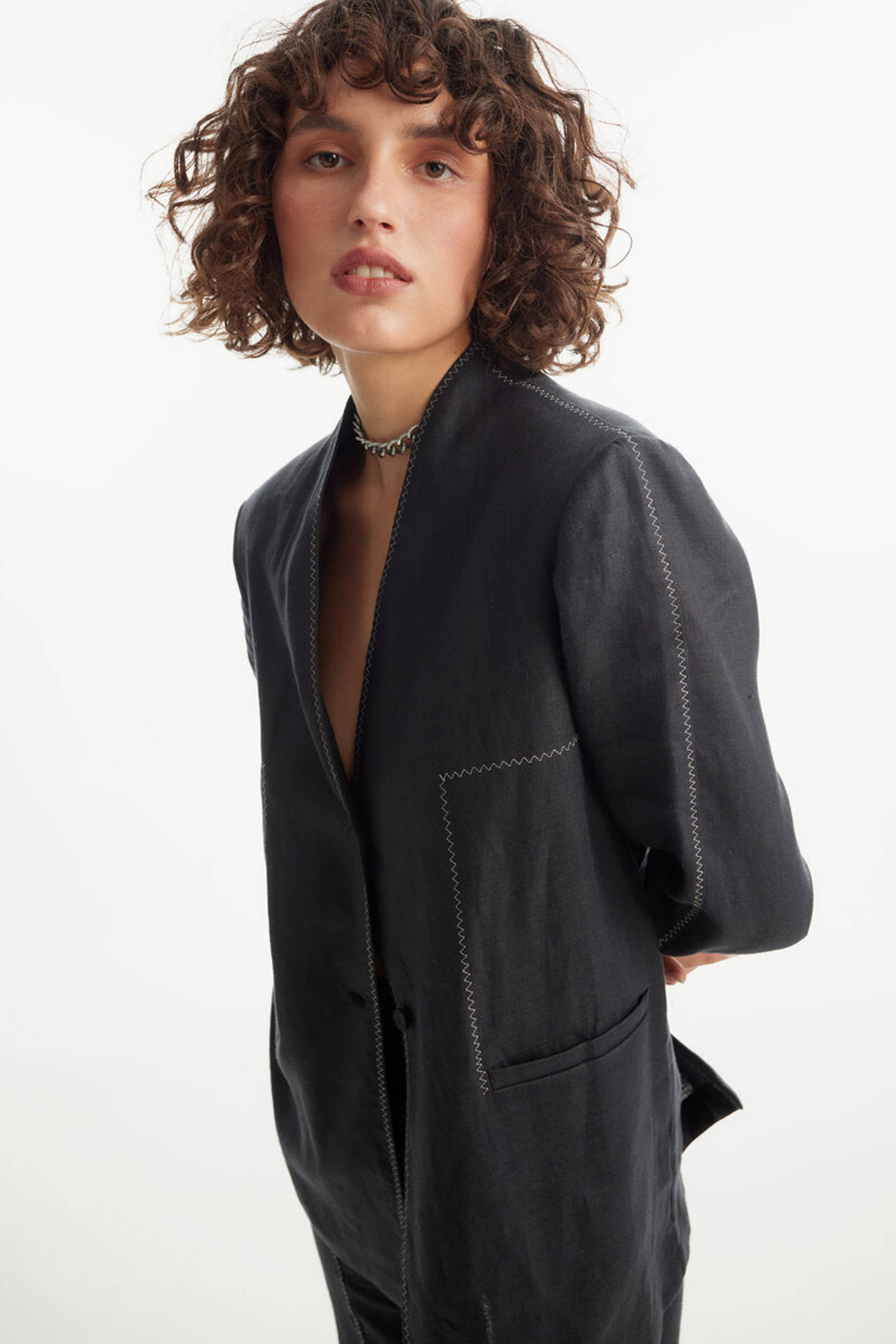 Single-breasted oversized BLAZER made by Tamar Keburia
