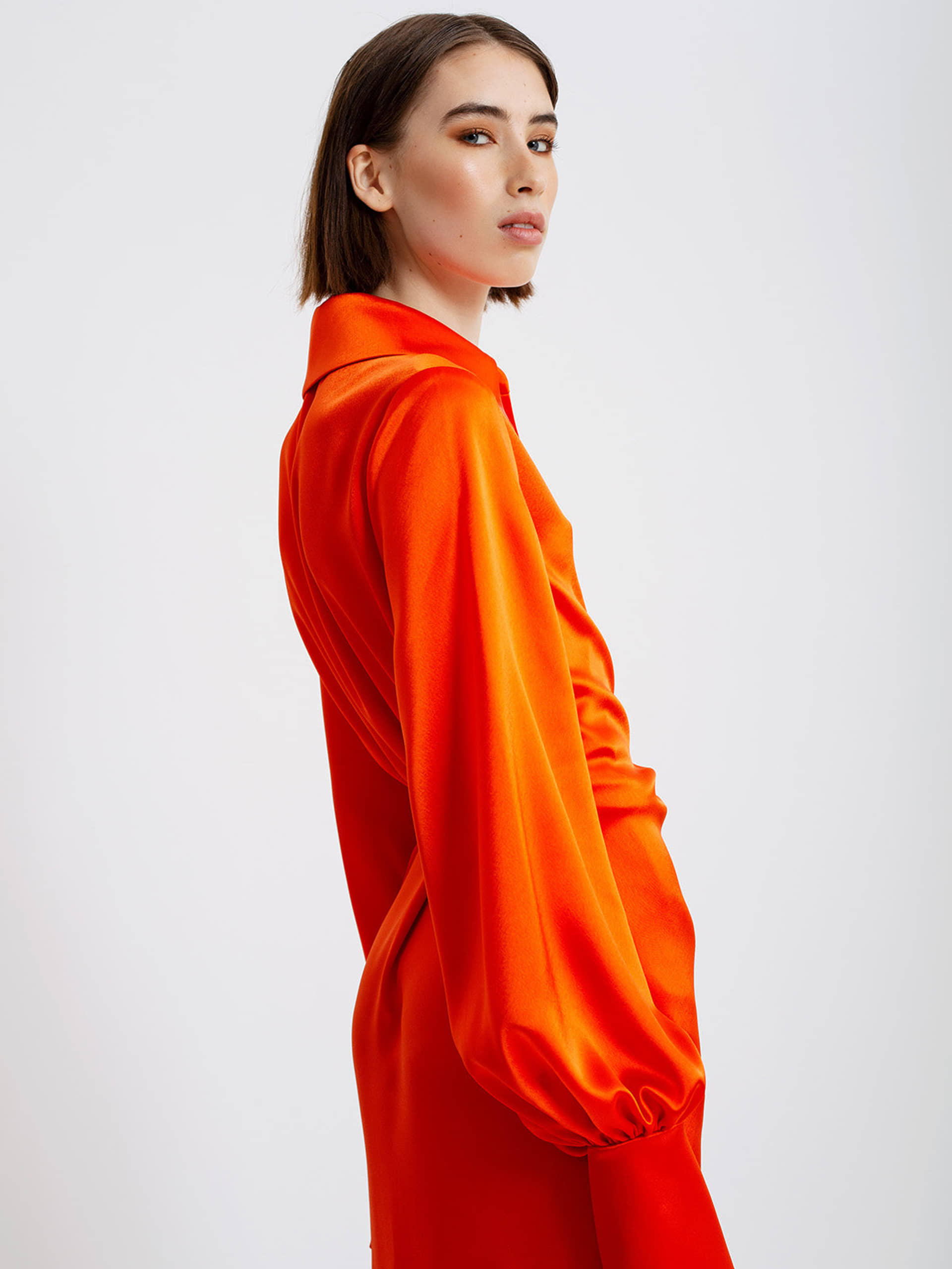 Cameron Dress in Orange made by AÉRYNE