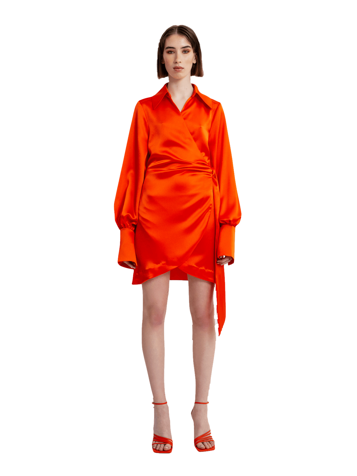 Cameron Dress in Orange made by AÉRYNE