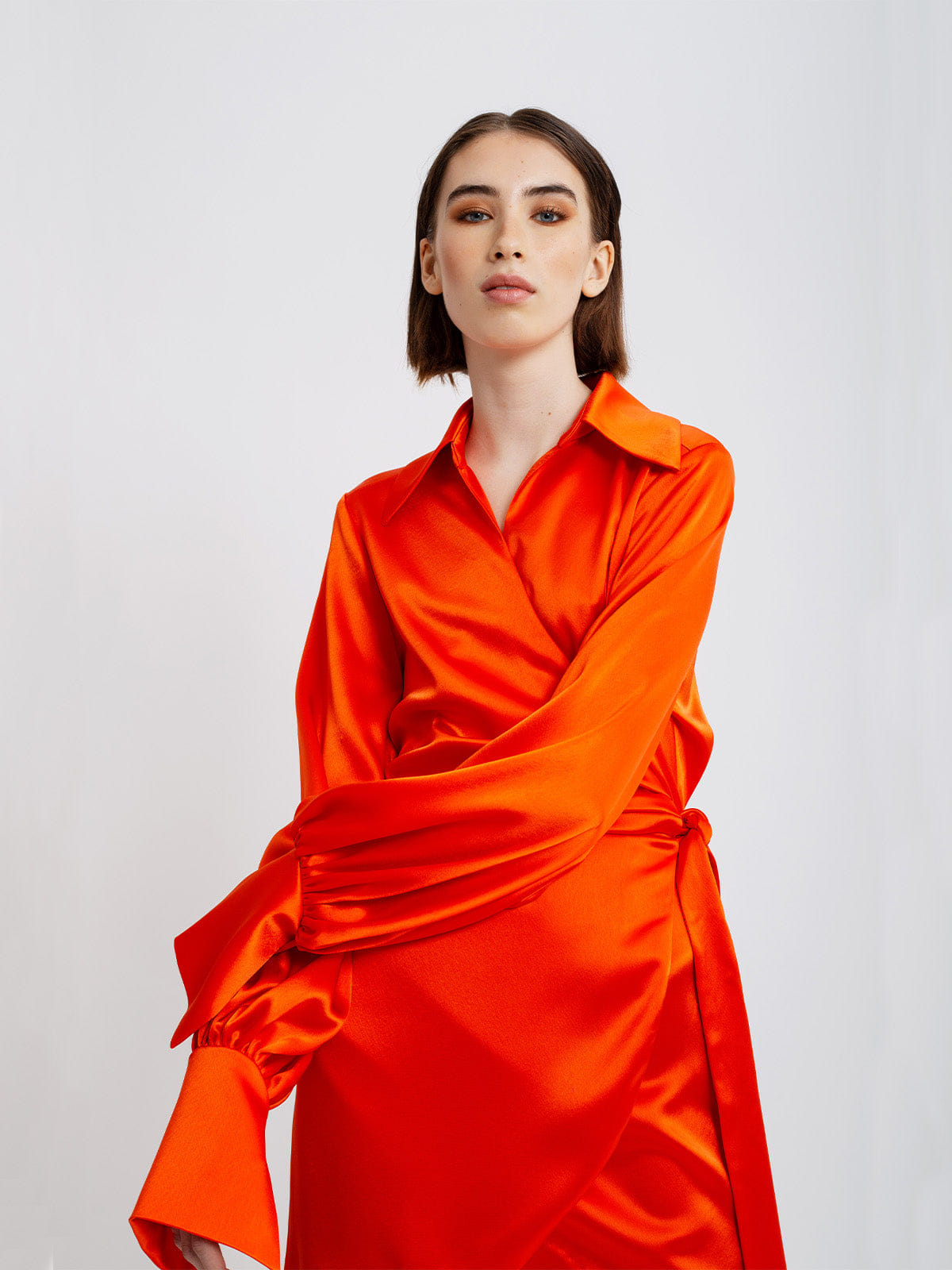 Cameron Dress in Orange made by AÉRYNE