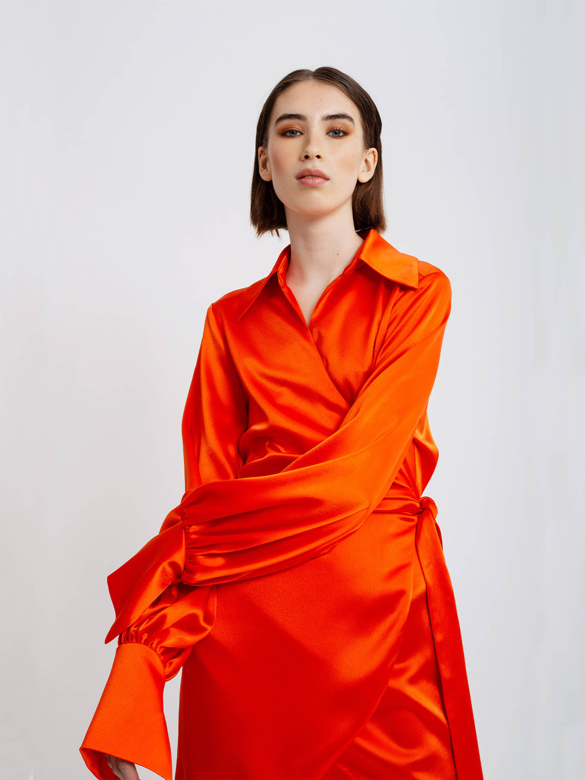 Cameron Dress in Orange made by AÉRYNE