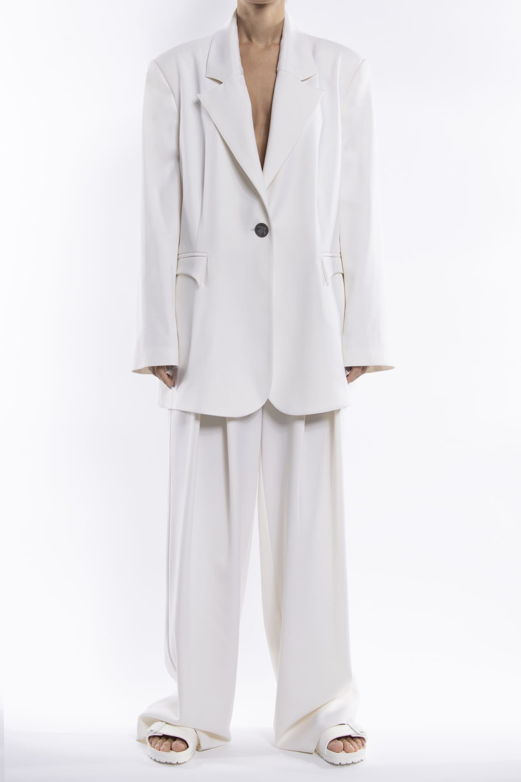 White Dream Oversized Jacket in White made by Vestiaire d'un Oiseau Libre