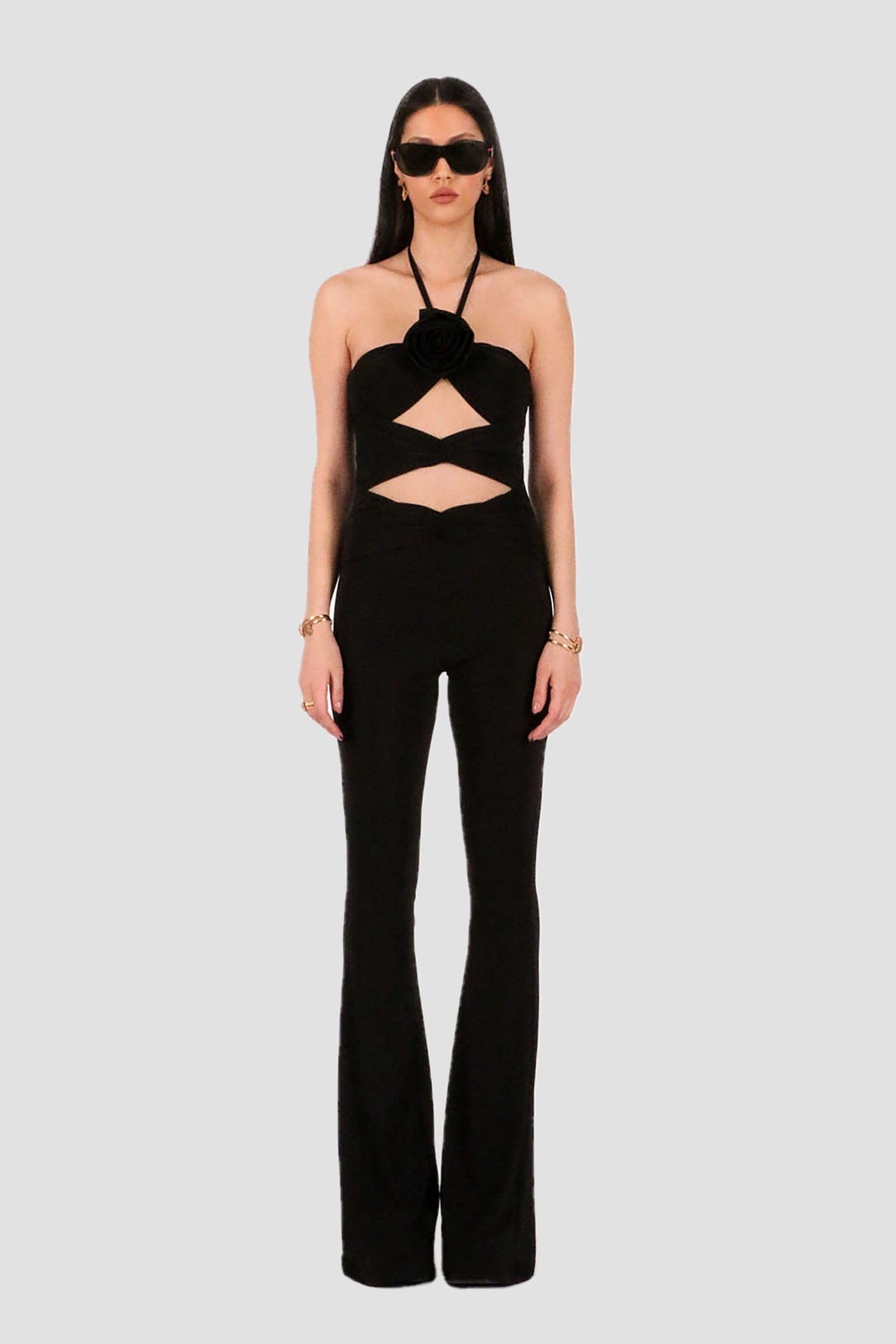 Stella Cutout Black Jumpsuit made by Lora Istanbul