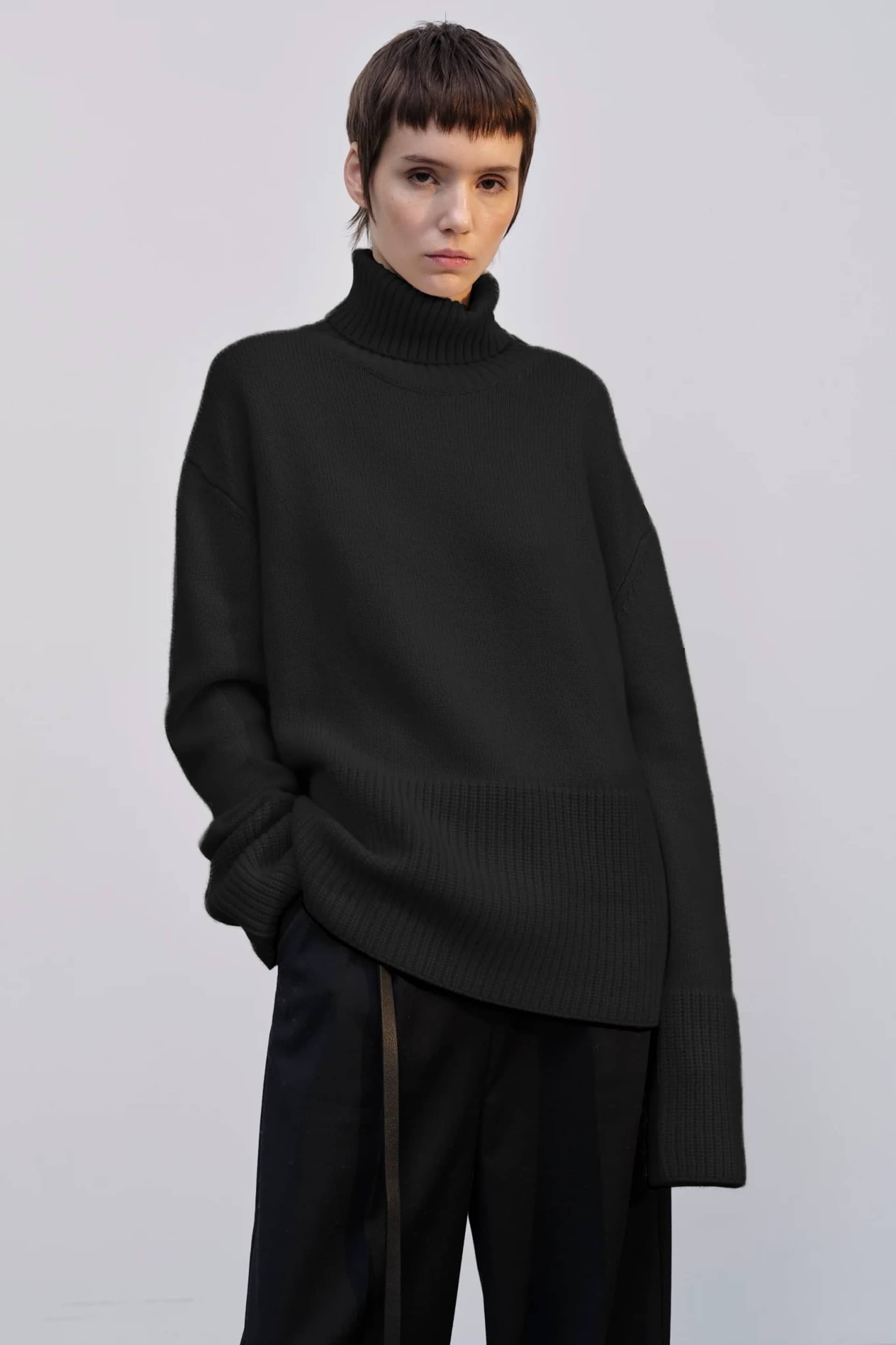 Juna Knit Turtleneck - Black made by HERSKIND