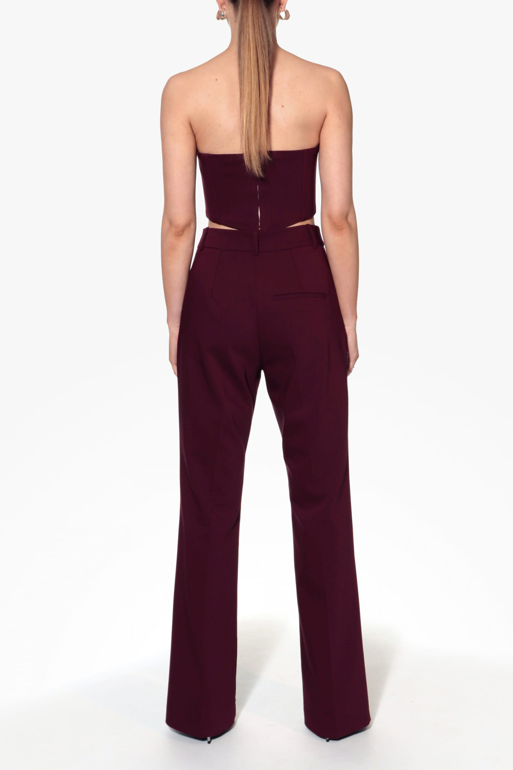 Corset Lara Burgundy Wine made by HALEWSKI