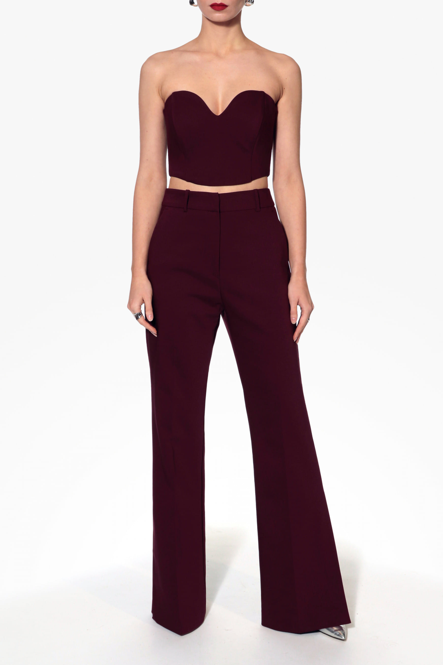 Corset Lara Burgundy Wine made by HALEWSKI