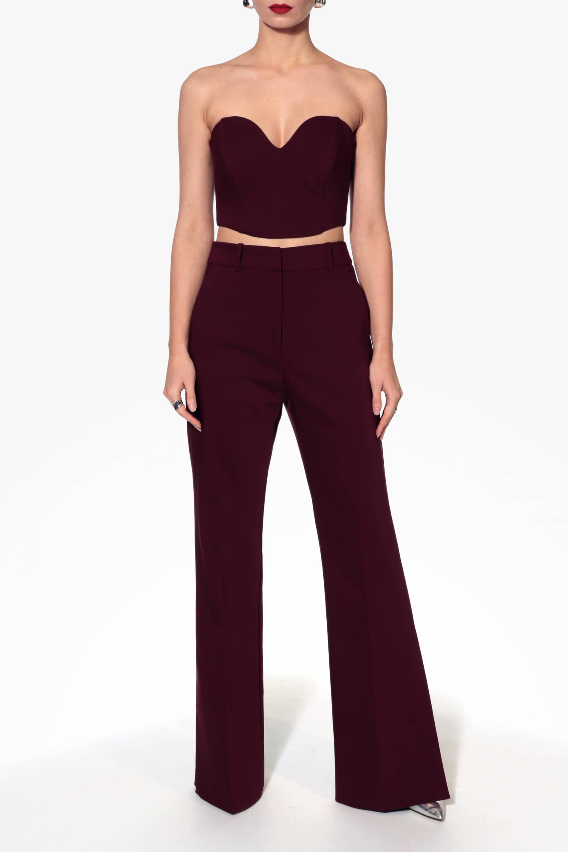 Corset Lara Burgundy Wine made by HALEWSKI