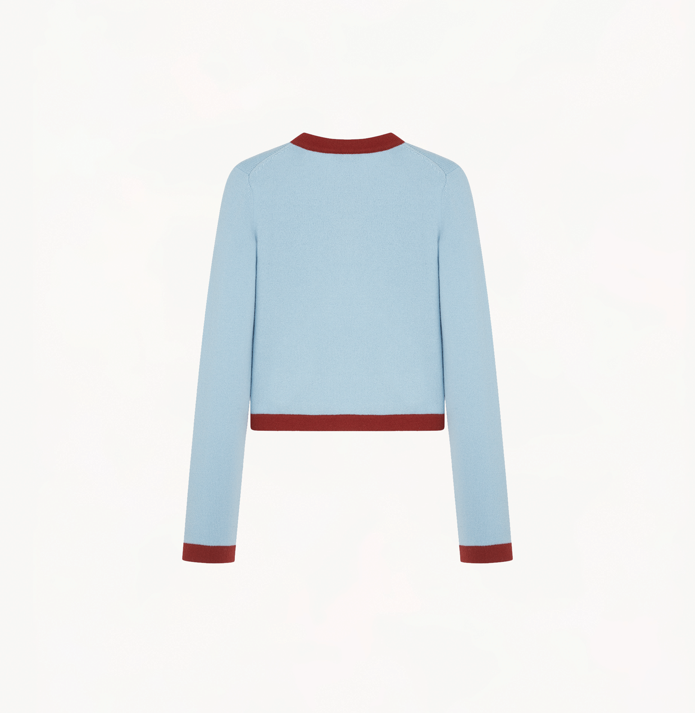 BUTTON-EMBELLISHED COLORBLOCKED CREWNECK SWEATER WITH POCKETS made by CRUSH Collection
