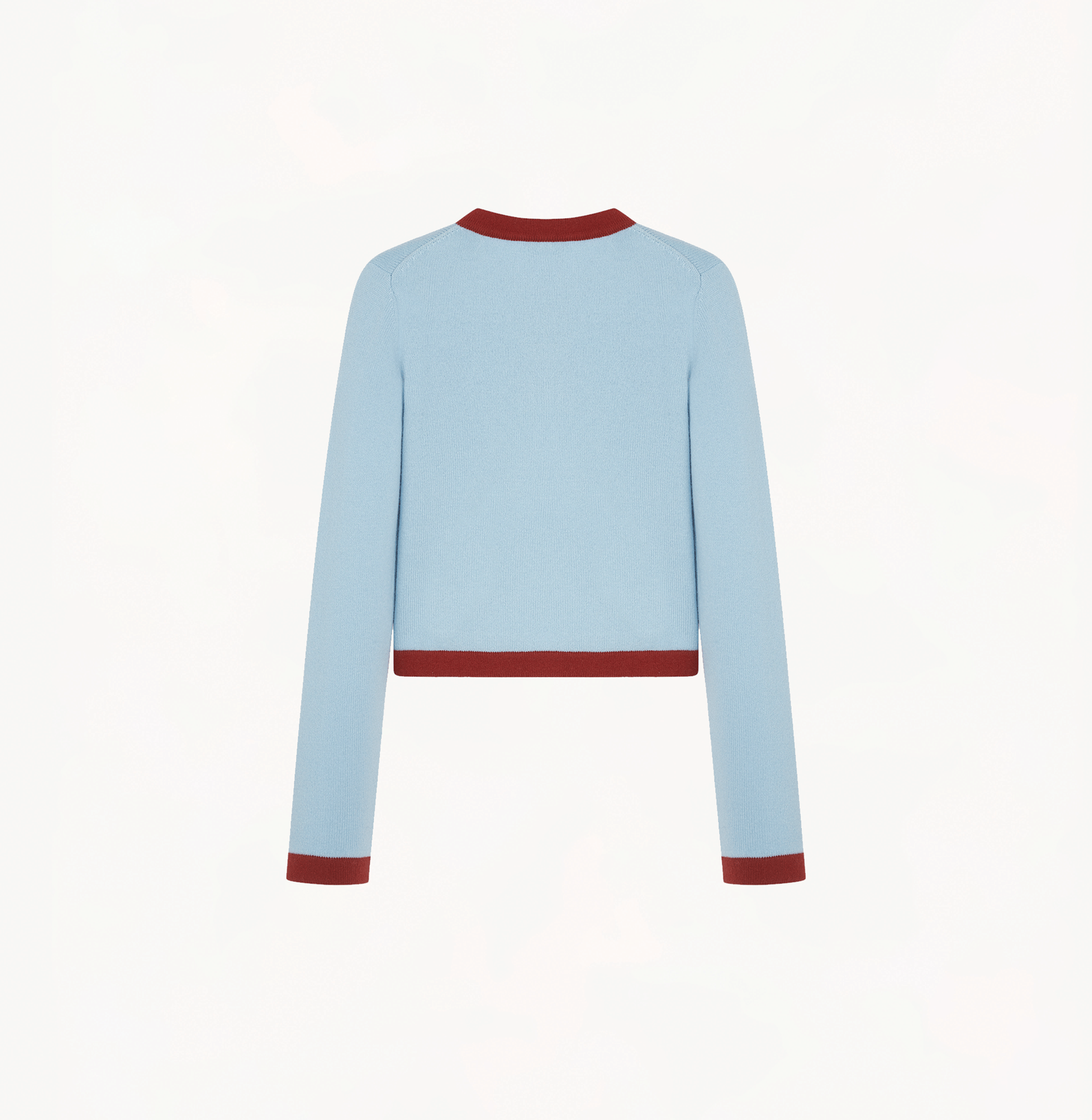 BUTTON-EMBELLISHED COLORBLOCKED CREWNECK SWEATER WITH POCKETS made by CRUSH Collection