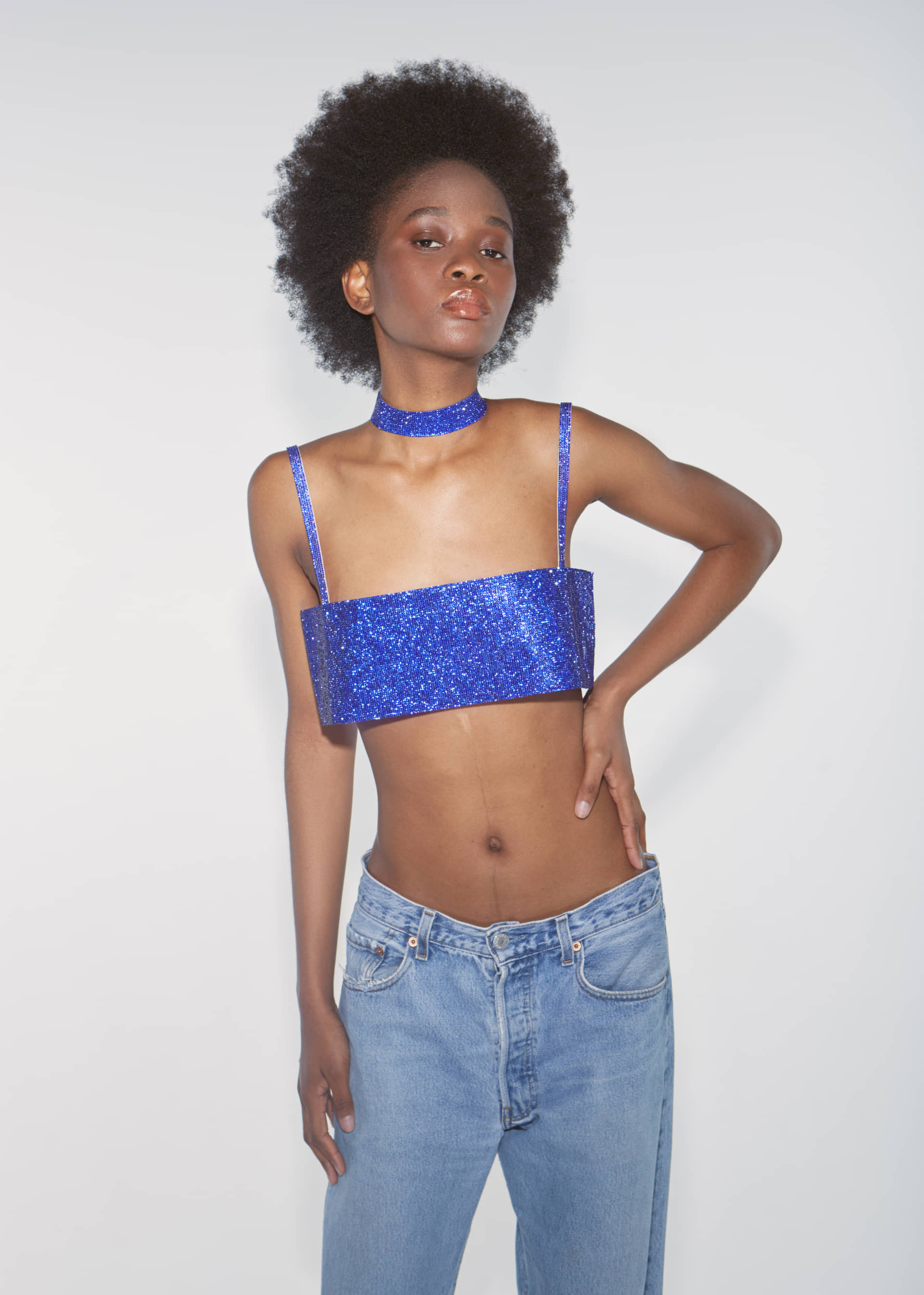 Charlotte Top Cobalt Blue made by NUÉ