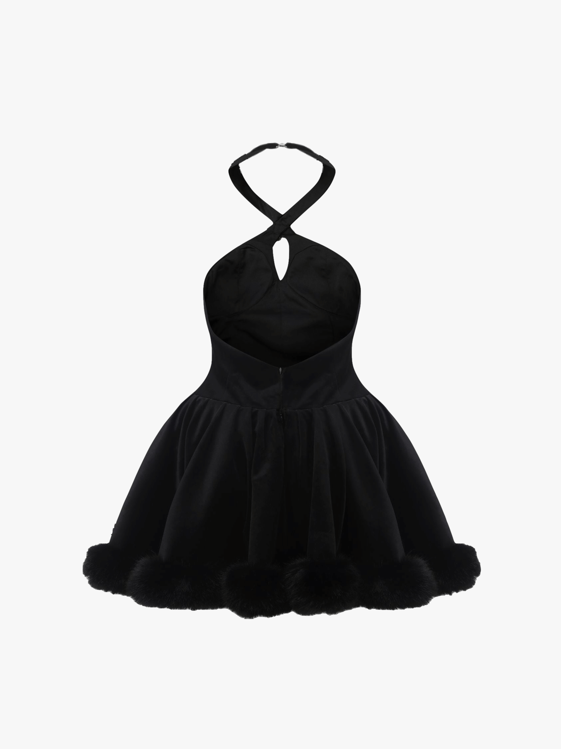 Juliet Velvet Halter Dress (Black) made by Nana Jacqueline