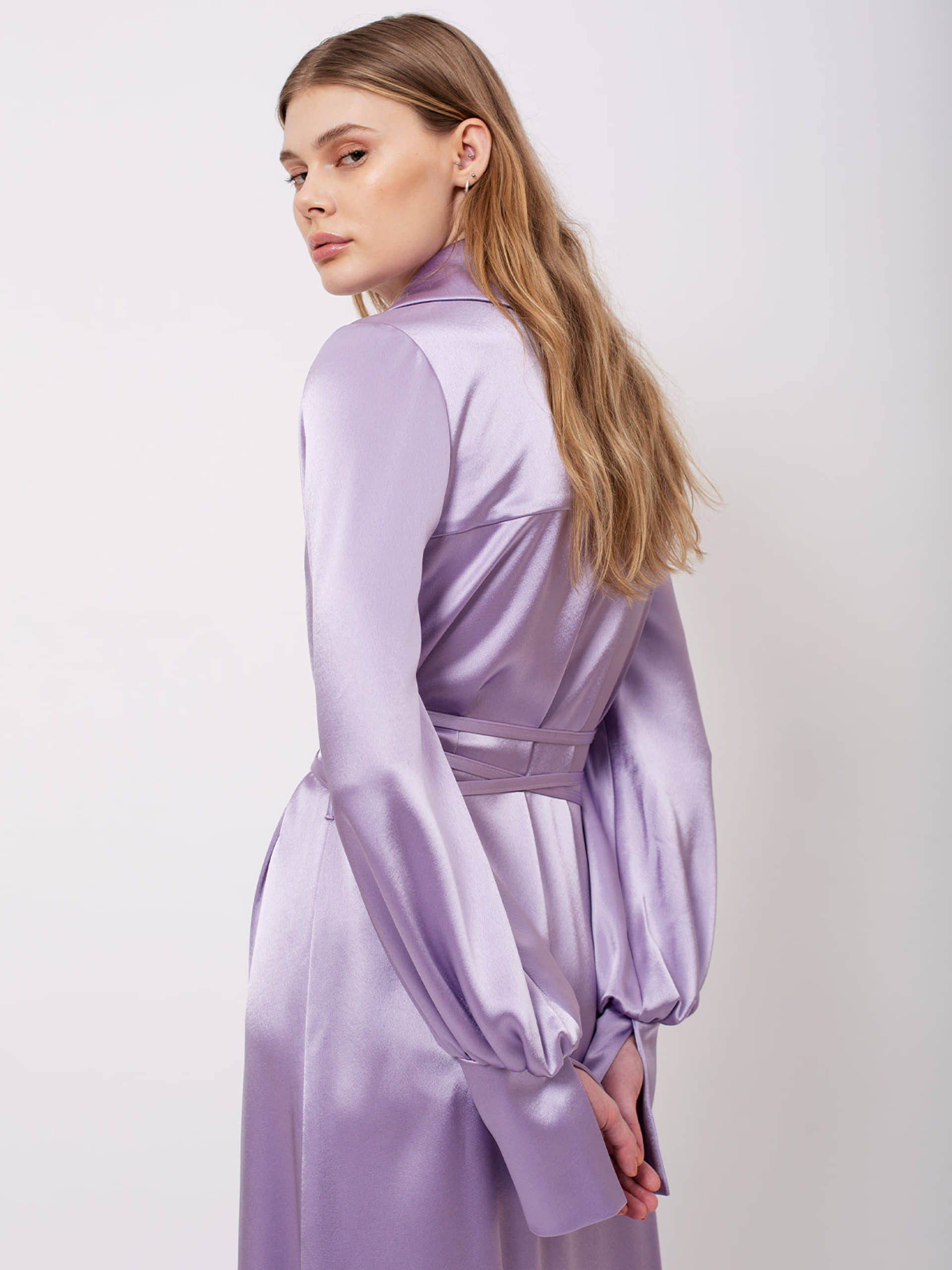 Natalie Dress - Dusty Lilac in Purple made by AÉRYNE