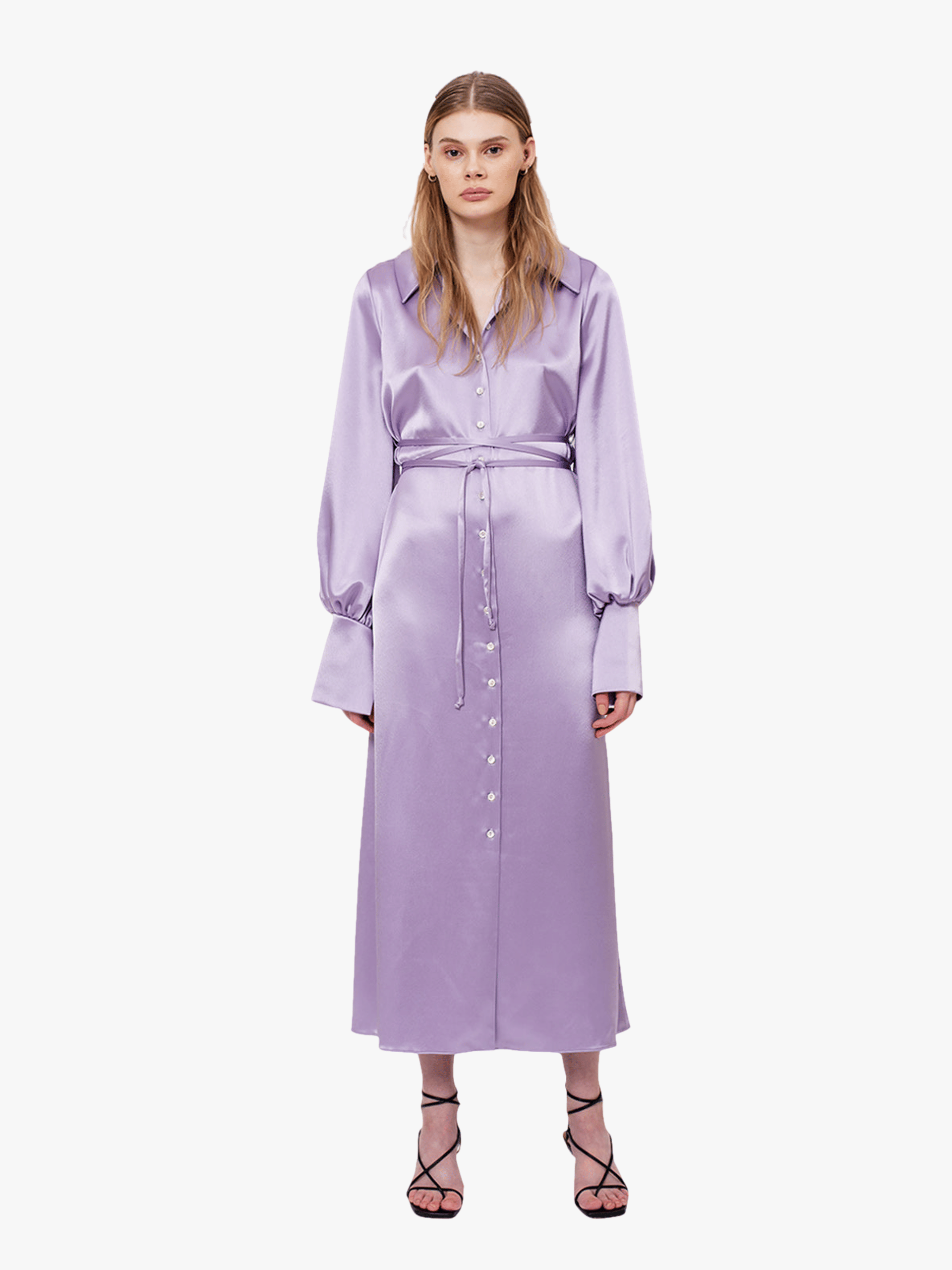 Natalie Dress - Dusty Lilac in Purple made by AÉRYNE