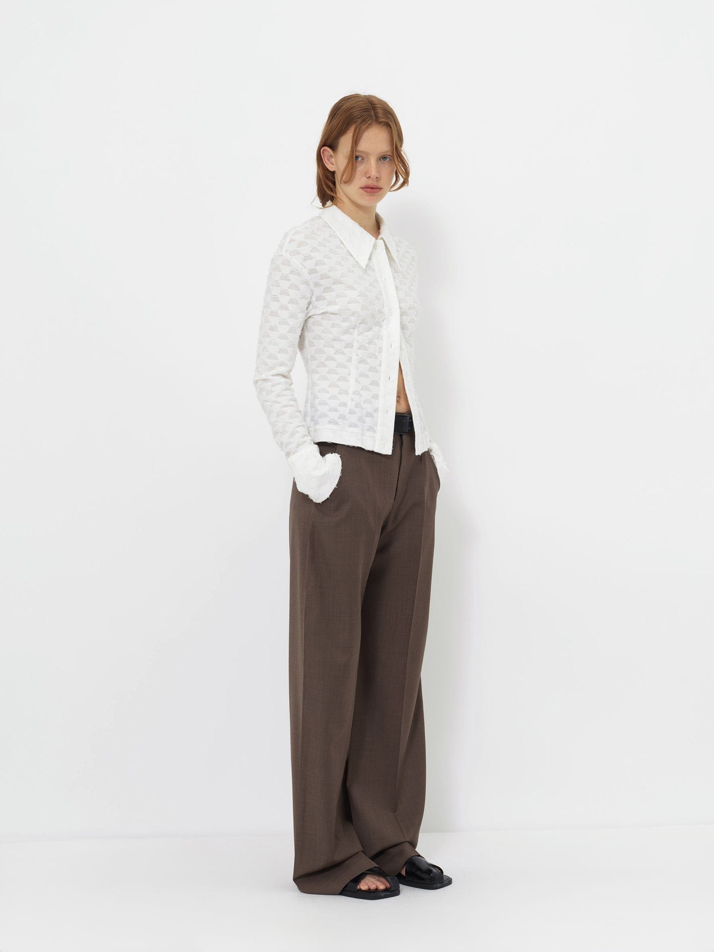 TAILORED WIDE-LEG TROUSERS made by YIBRI