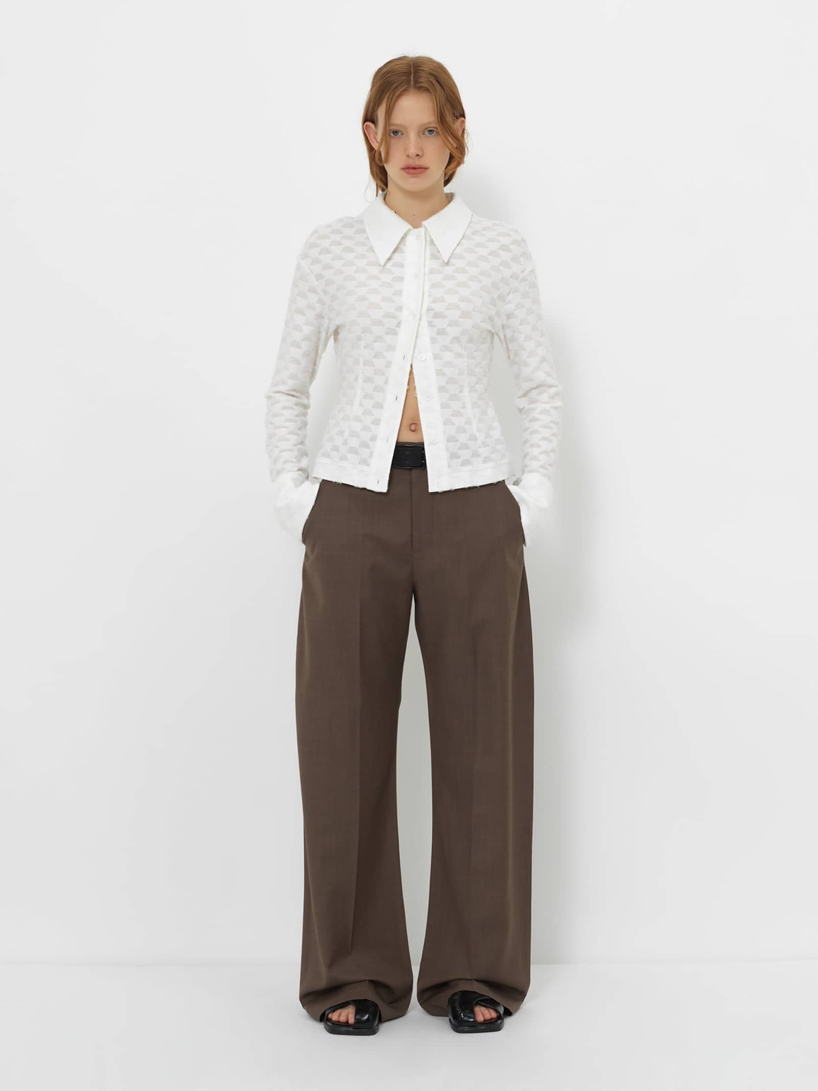 TAILORED WIDE-LEG TROUSERS made by YIBRI