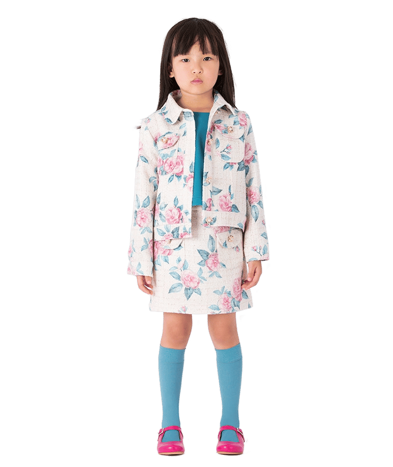 Tweed Pearl Girls Jacket made by Mama Luma