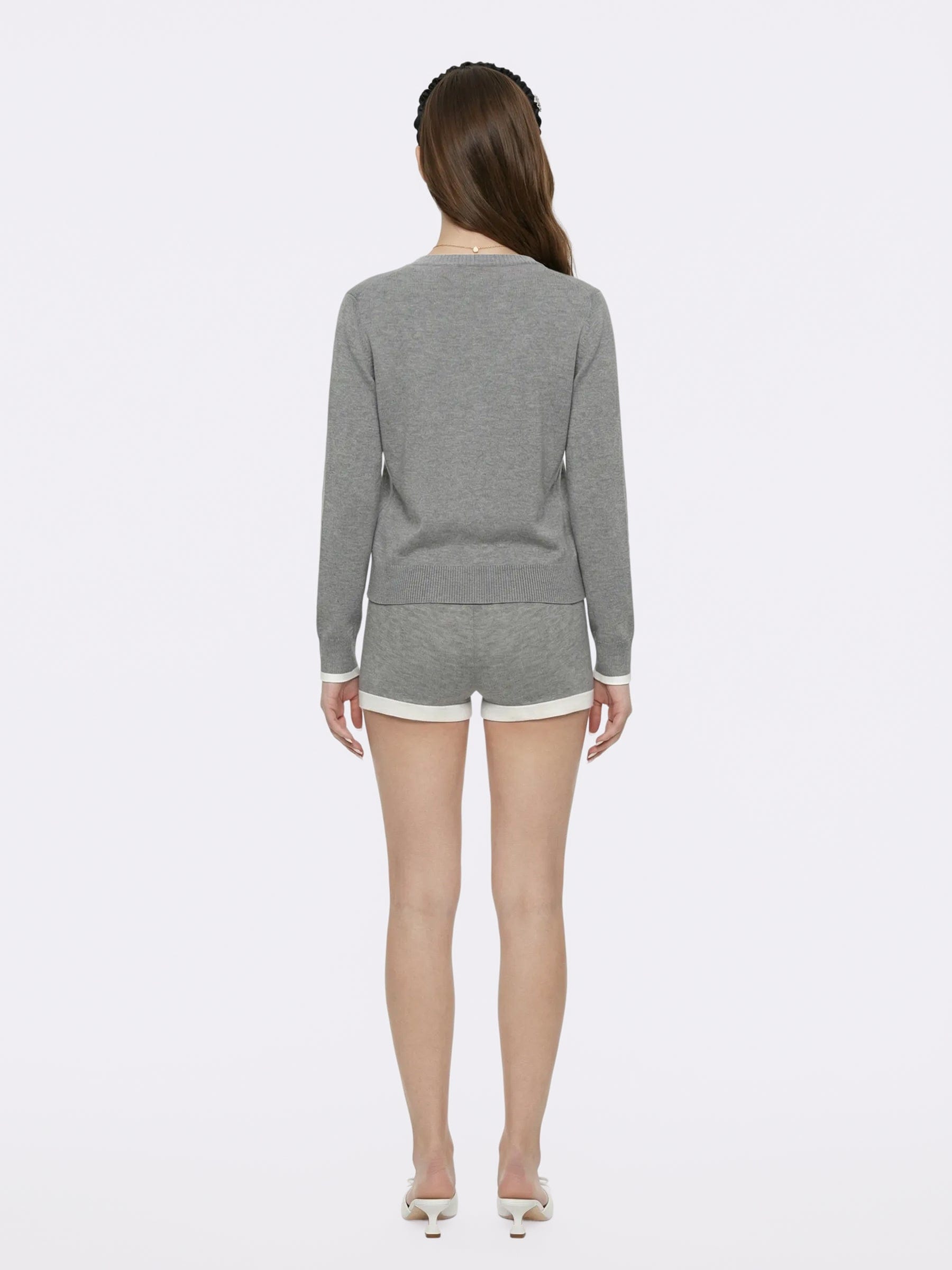 Ava Relaxed Grey Knit Cardigan made by Nana Jacqueline