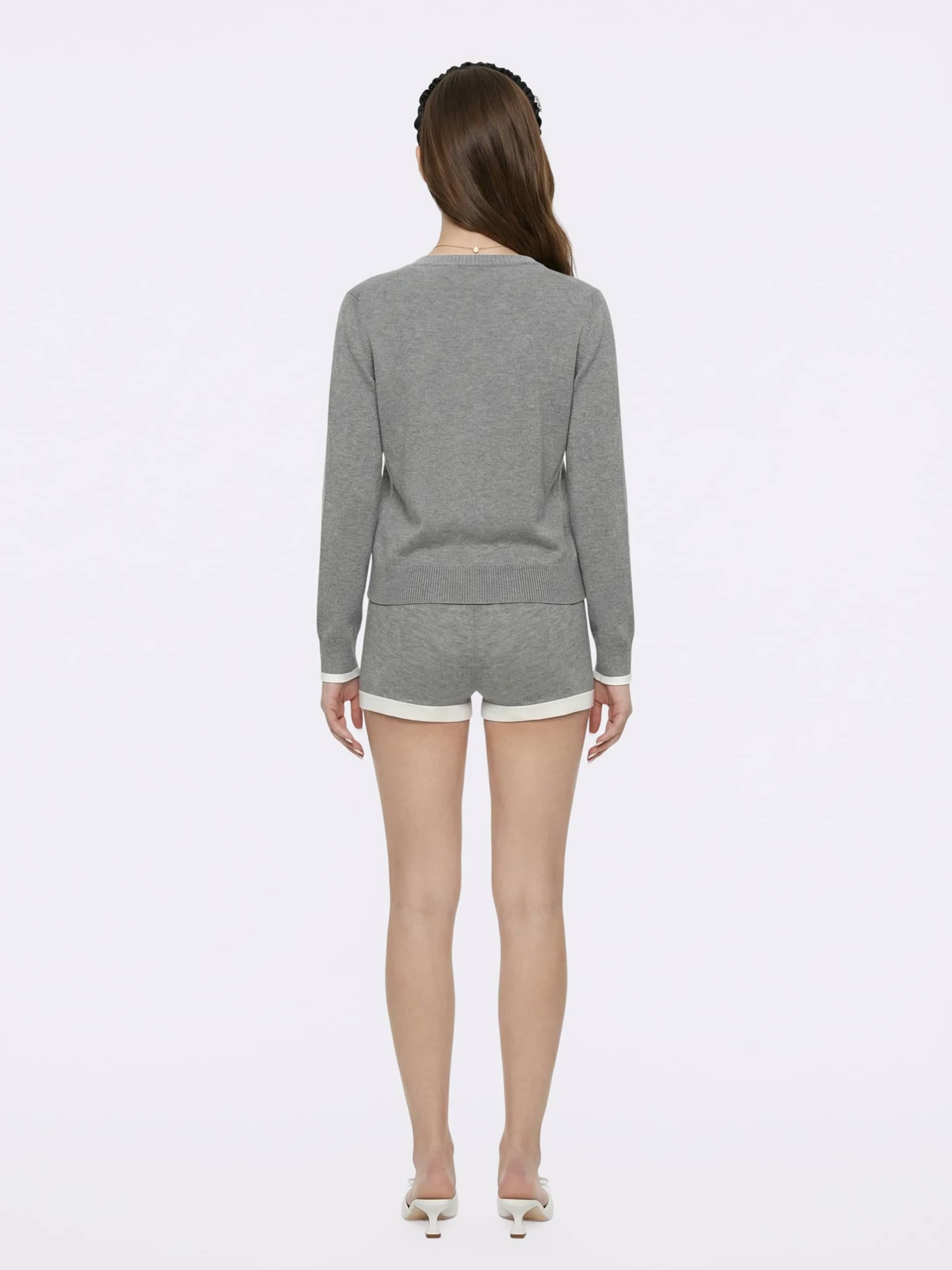 Ava Relaxed Grey Knit Cardigan made by Nana Jacqueline