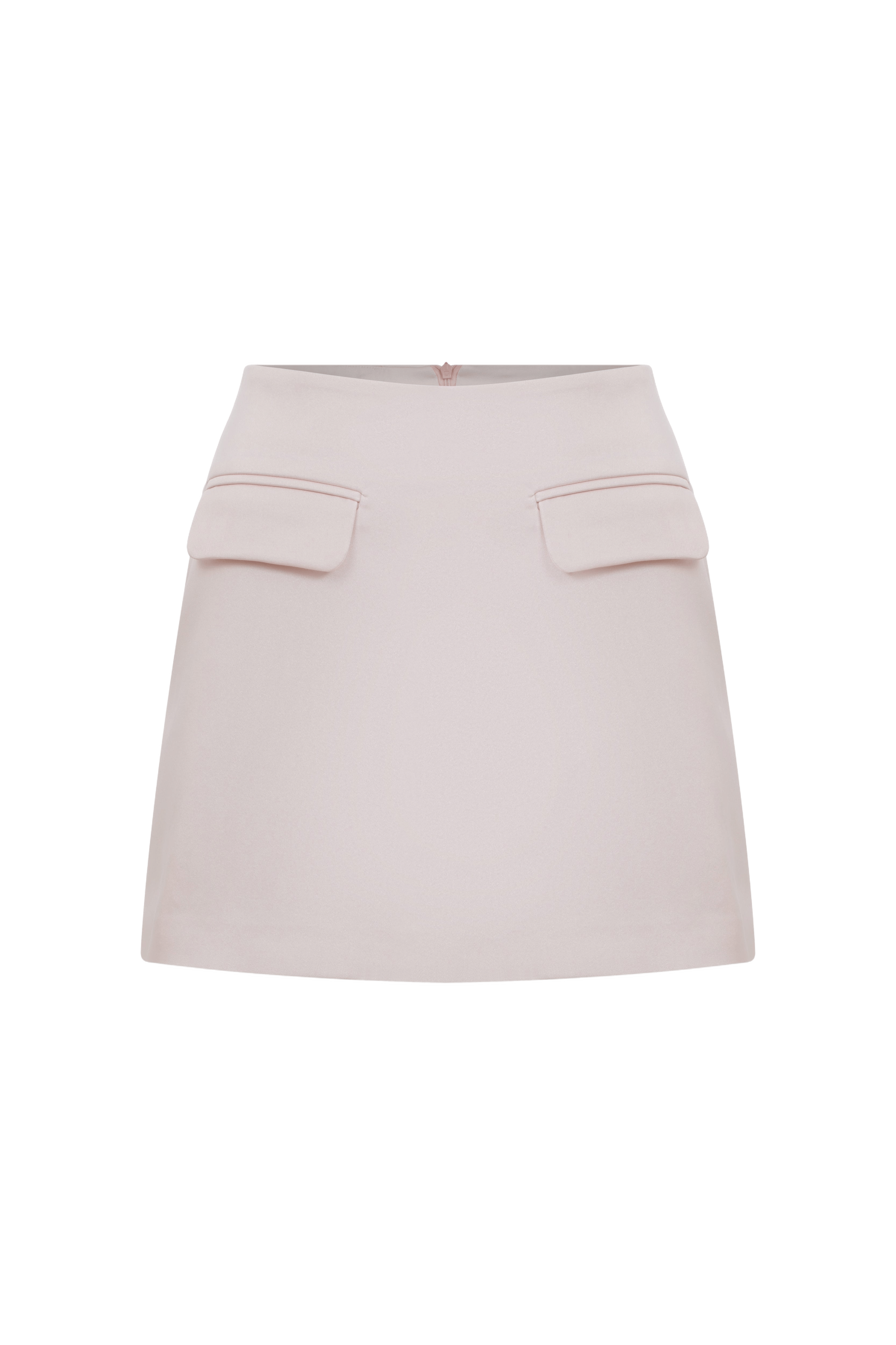 Marde A-Line Mini Skirt In Cloud Pink made by Nazli Ceren