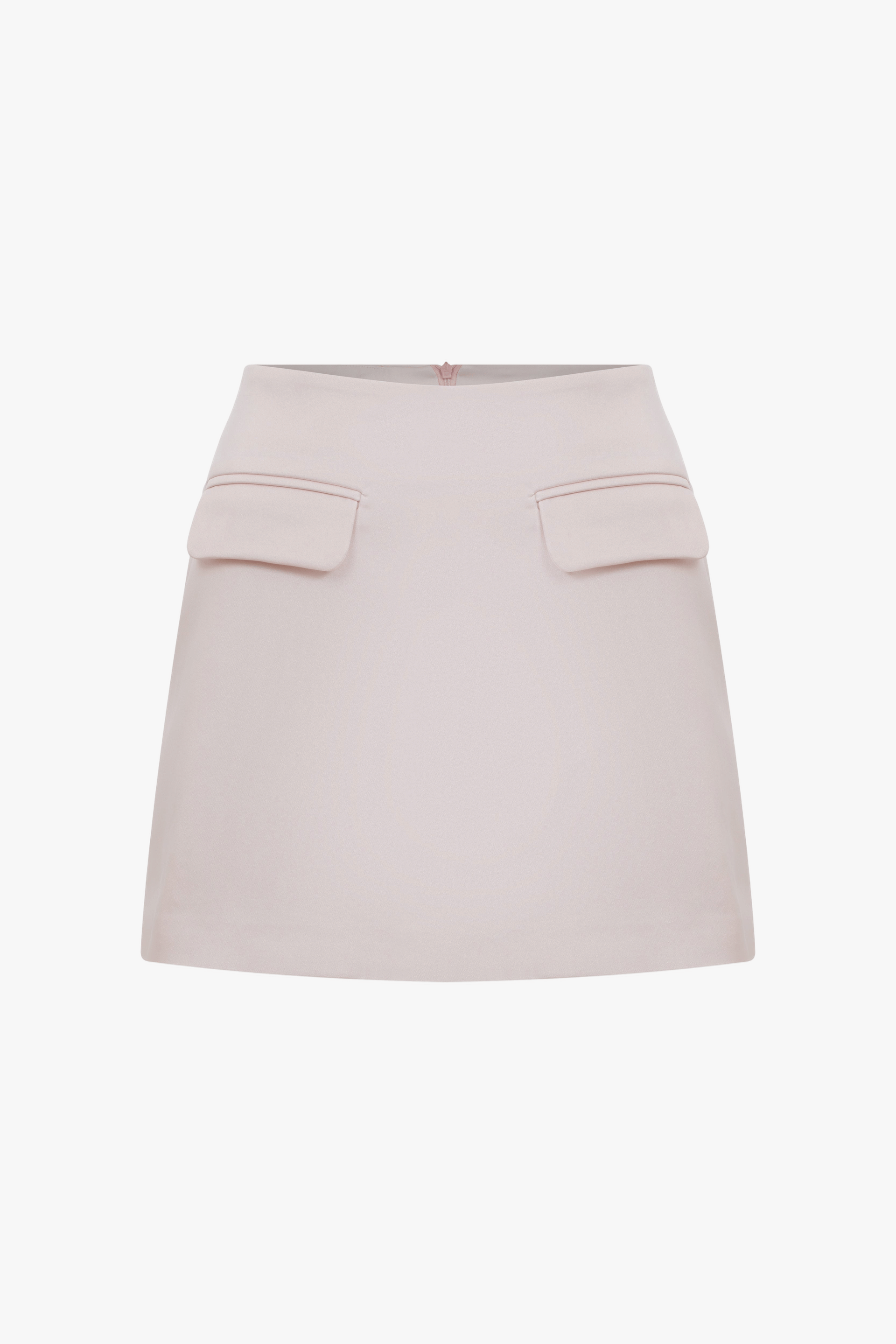 Marde A-Line Mini Skirt In Cloud Pink made by Nazli Ceren