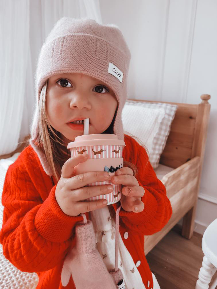 Gift Box | Pink Bonnet-Mittens Bundle made by CozyU