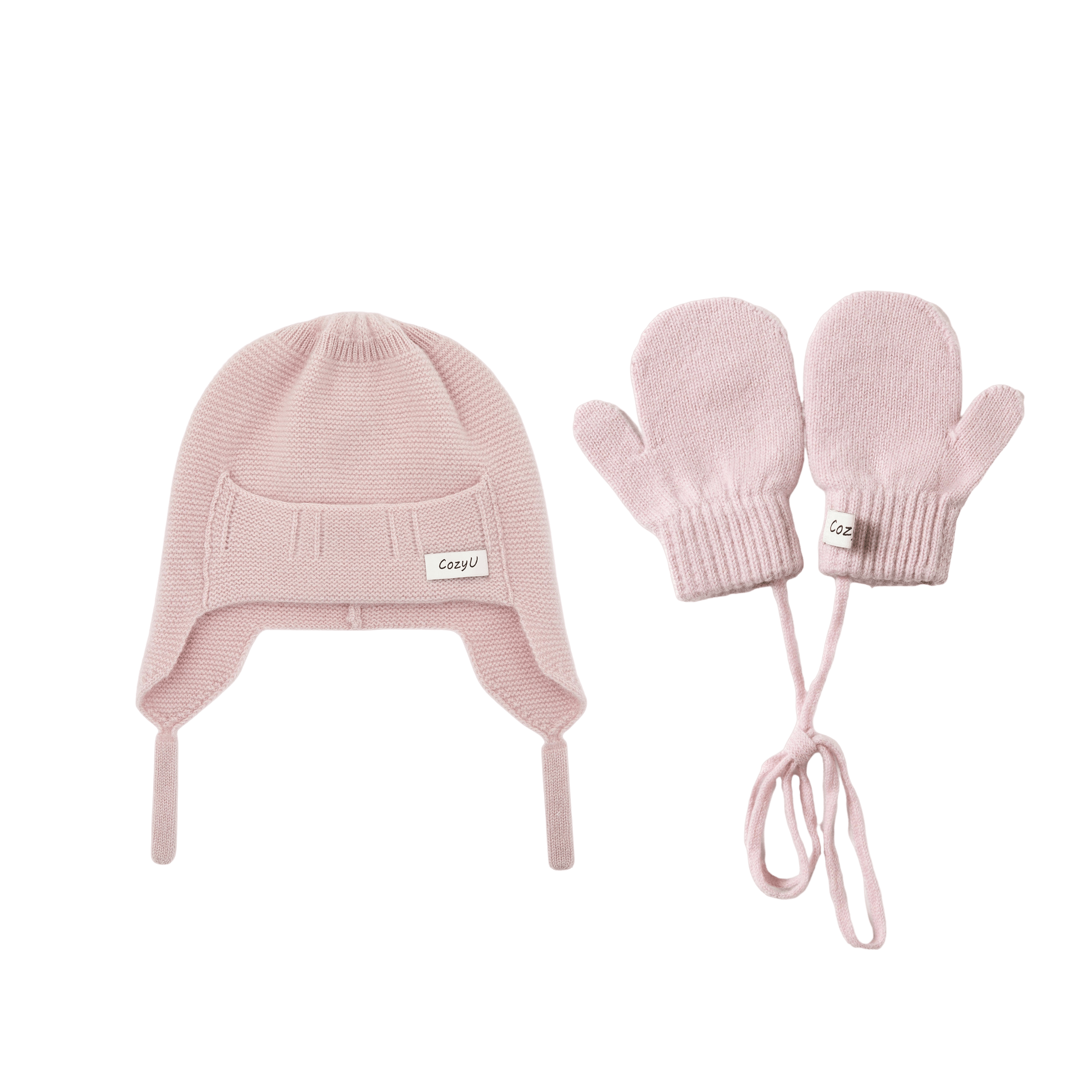 Gift Box | Pink Bonnet-Mittens Bundle made by CozyU