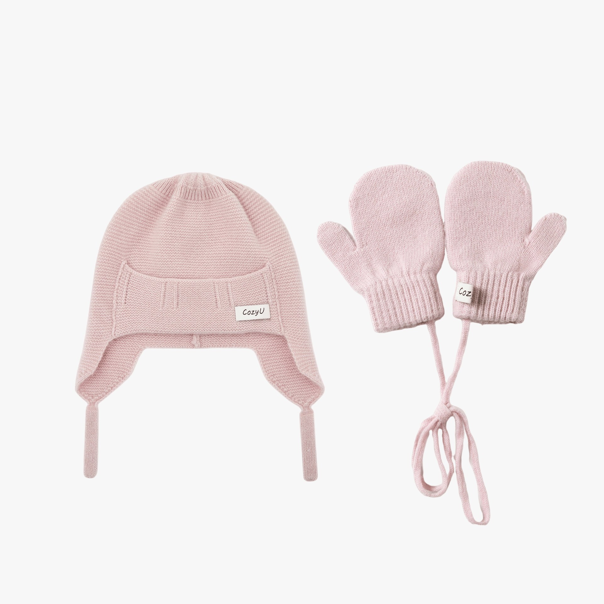 Gift Box | Pink Bonnet-Mittens Bundle made by CozyU