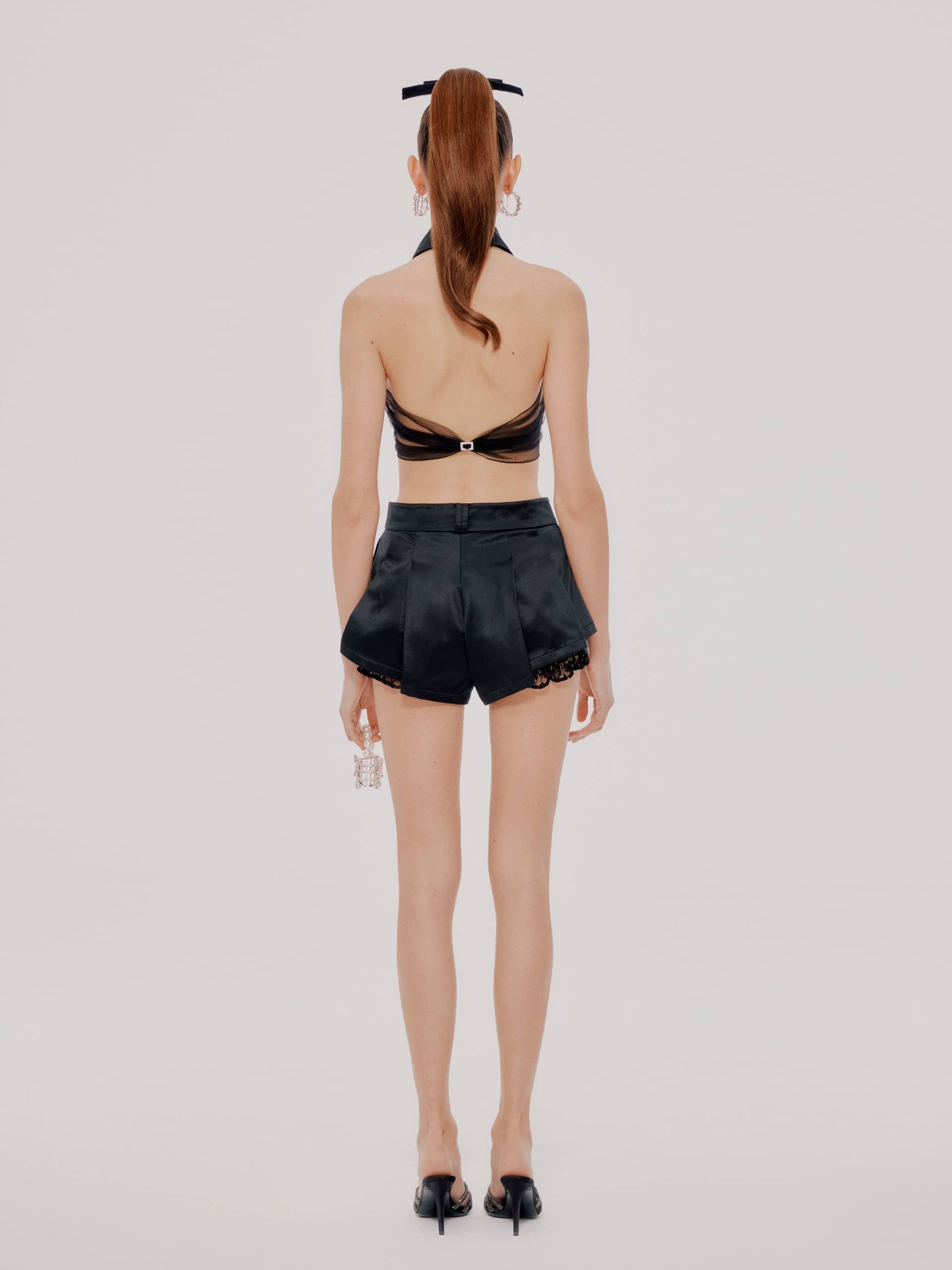 Black Milan Shorts in Black made by Nana Jacqueline