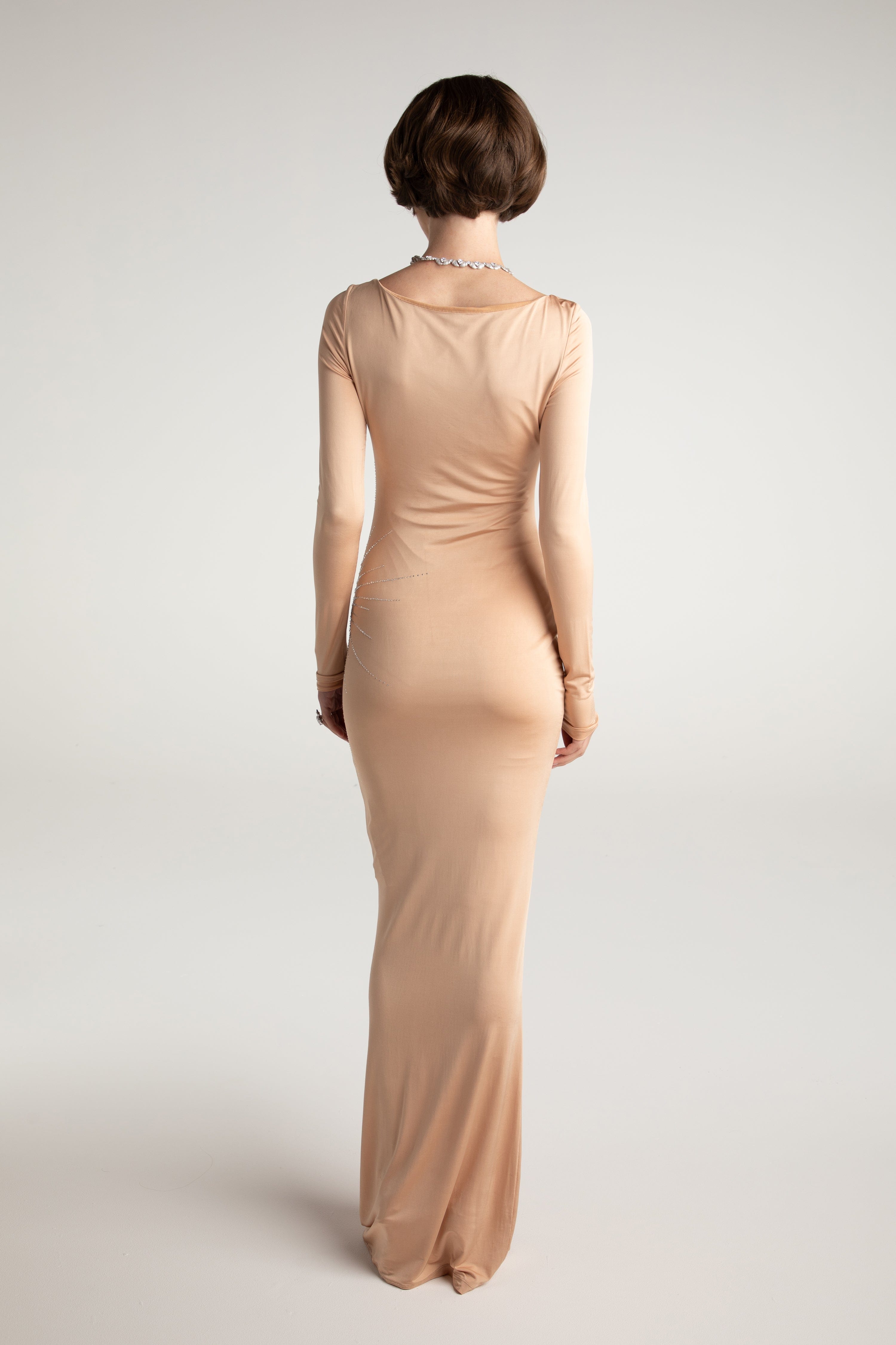 Courtney Dress (Final Sale) in Beige made by Nana Jacqueline