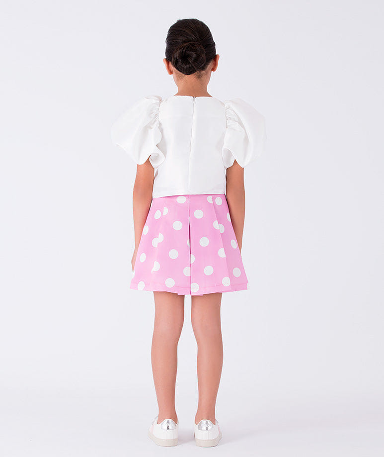 Balloon Sleeve Polka Outfit | 2 Pieces made by Mama Luma