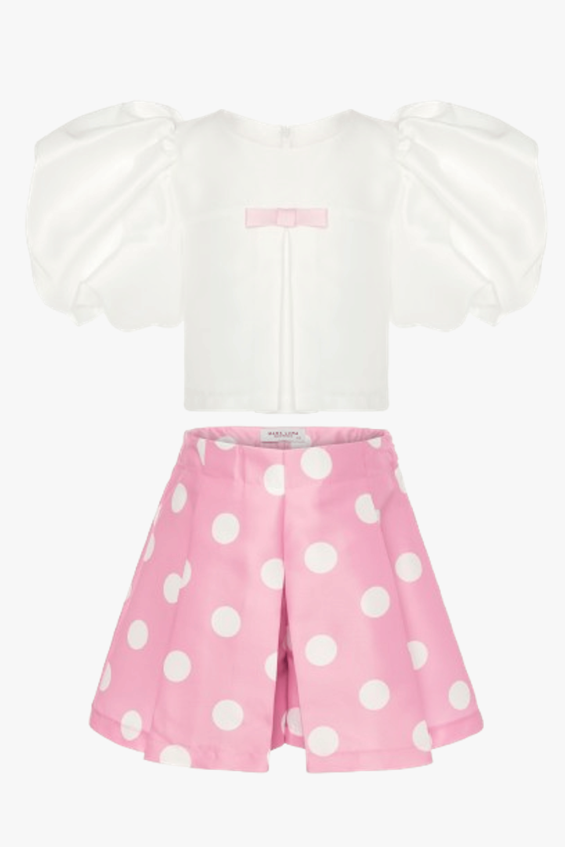 Balloon Sleeve Polka Outfit | 2 Pieces made by Mama Luma