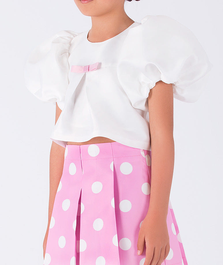 Balloon Sleeve Polka Outfit | 2 Pieces made by Mama Luma